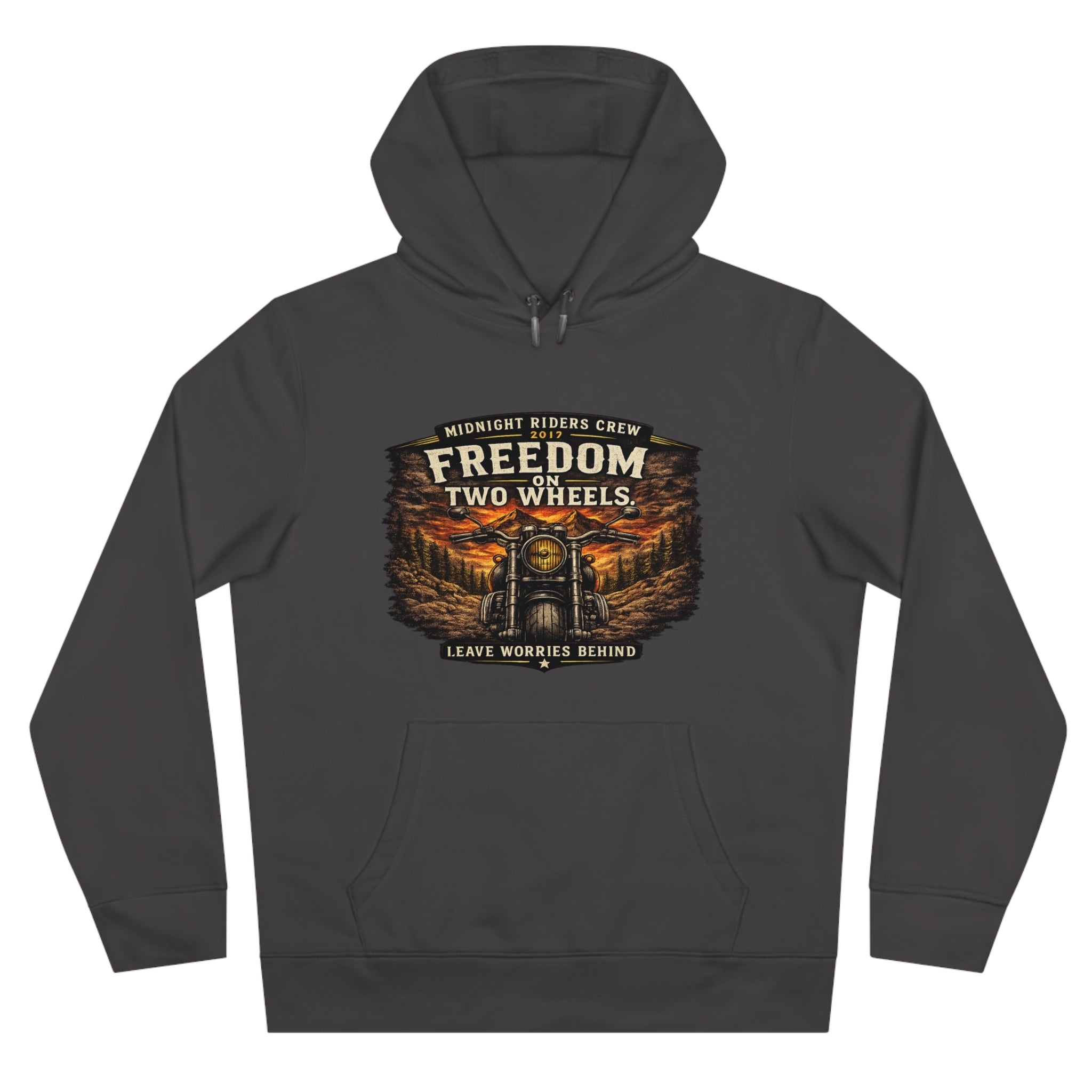Hoodie - Freedom On Two Wheels - Motorcycle Biker Sweatshirt Man Woman