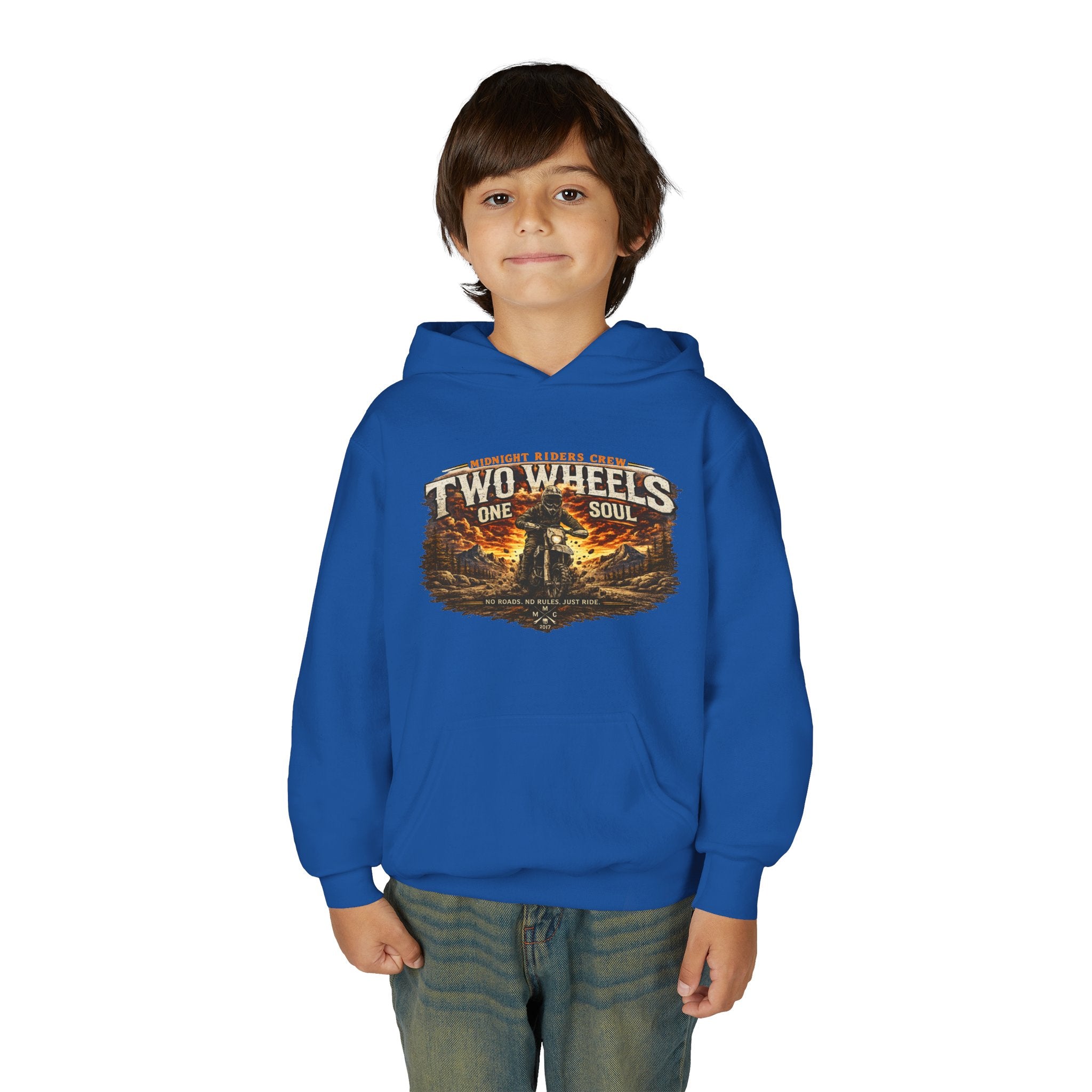 Personalisierter Kinder Hoodie - Two Wheels One Soul