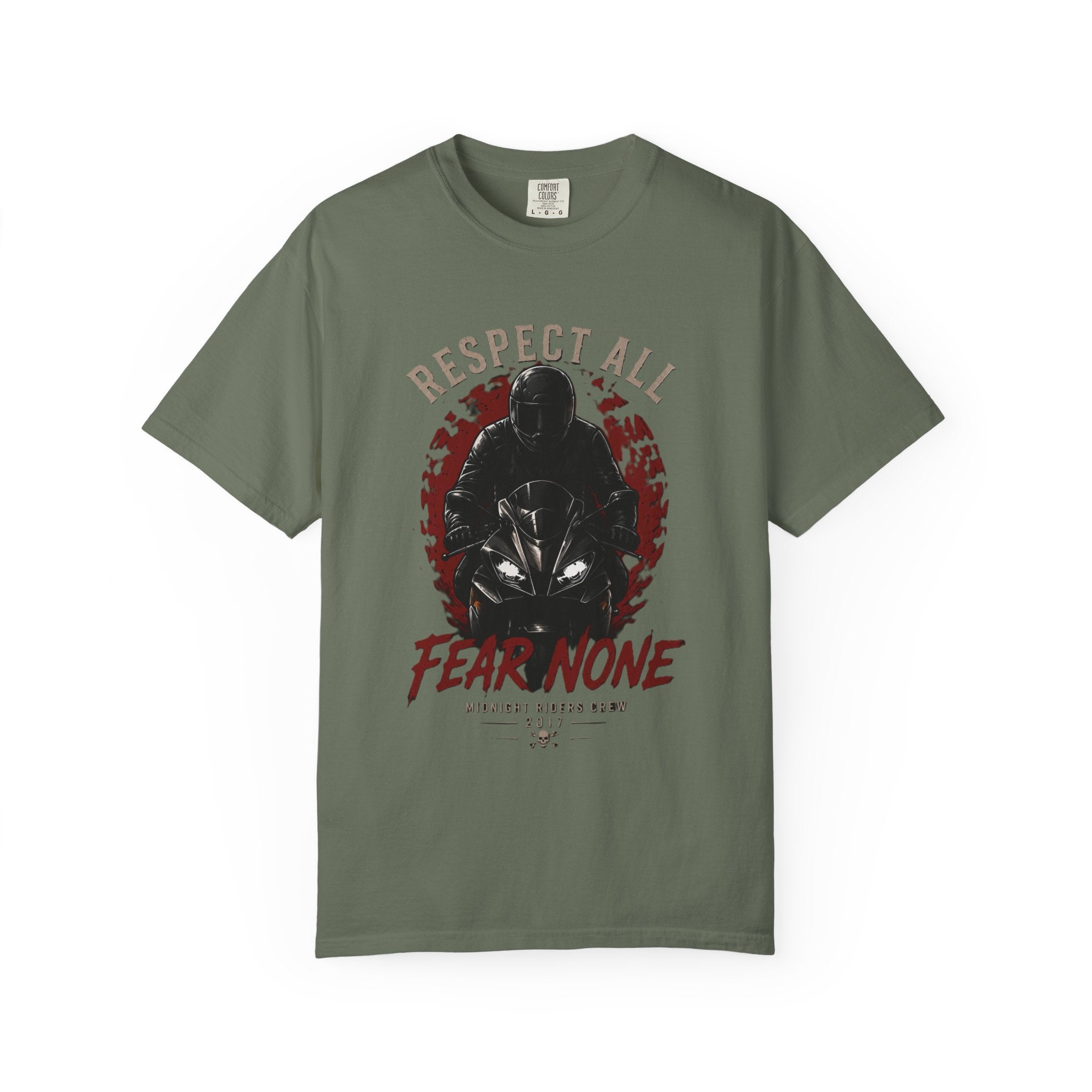 Graphic Motorcycle T-Shirt - Respect All  Fear None Bikershirt Men Woman