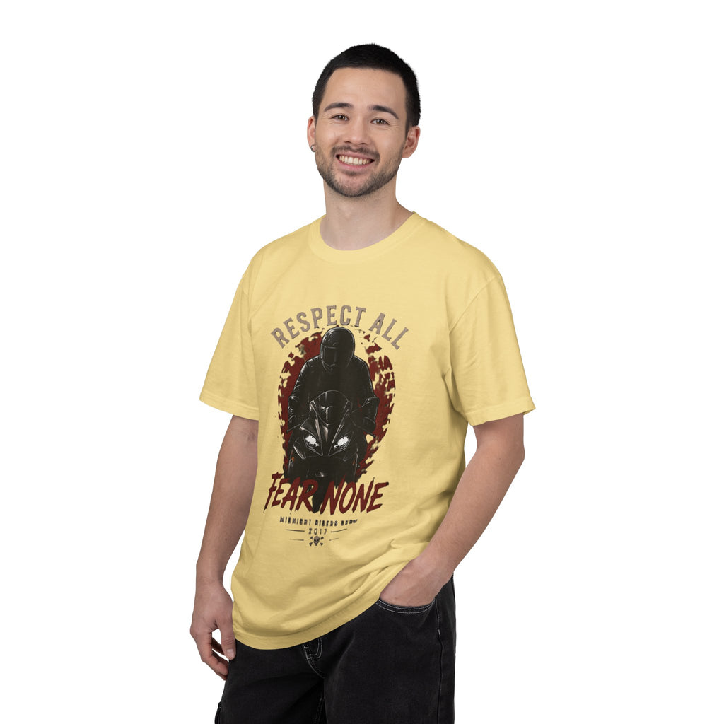 Graphic Motorcycle T-Shirt - Respect All  Fear None Bikershirt Men Woman