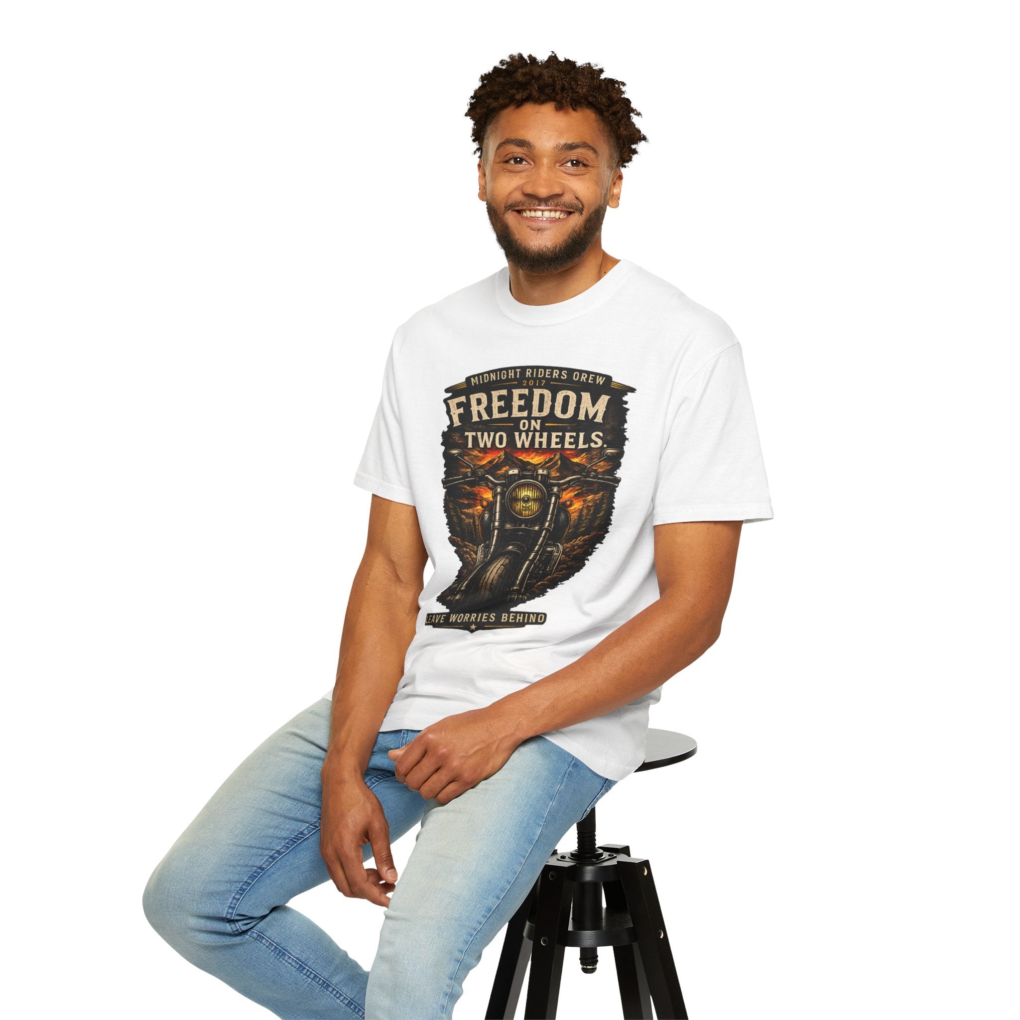 T-Shirt - Freedom on Two Wheels  Leave Worries Behind
