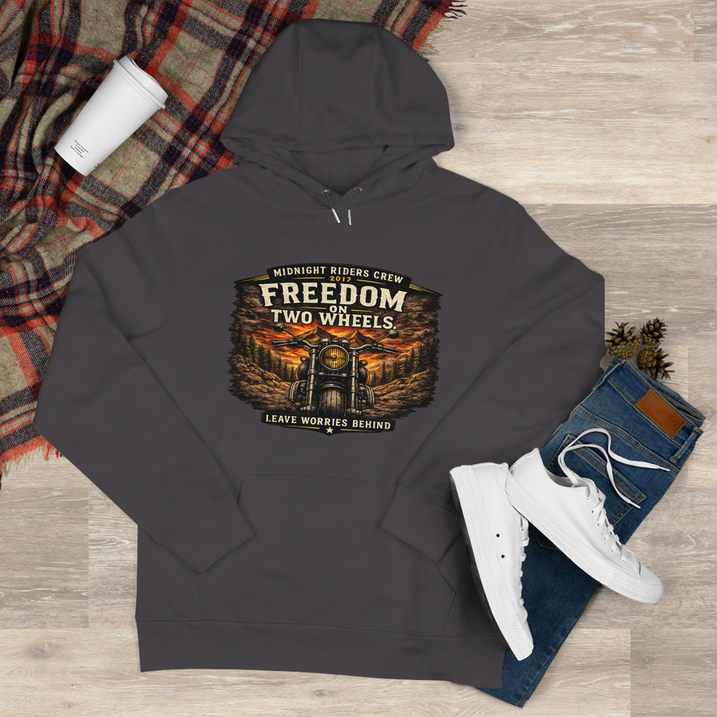 Hoodie - Freedom On Two Wheels - Motorcycle Biker Sweatshirt Man Woman