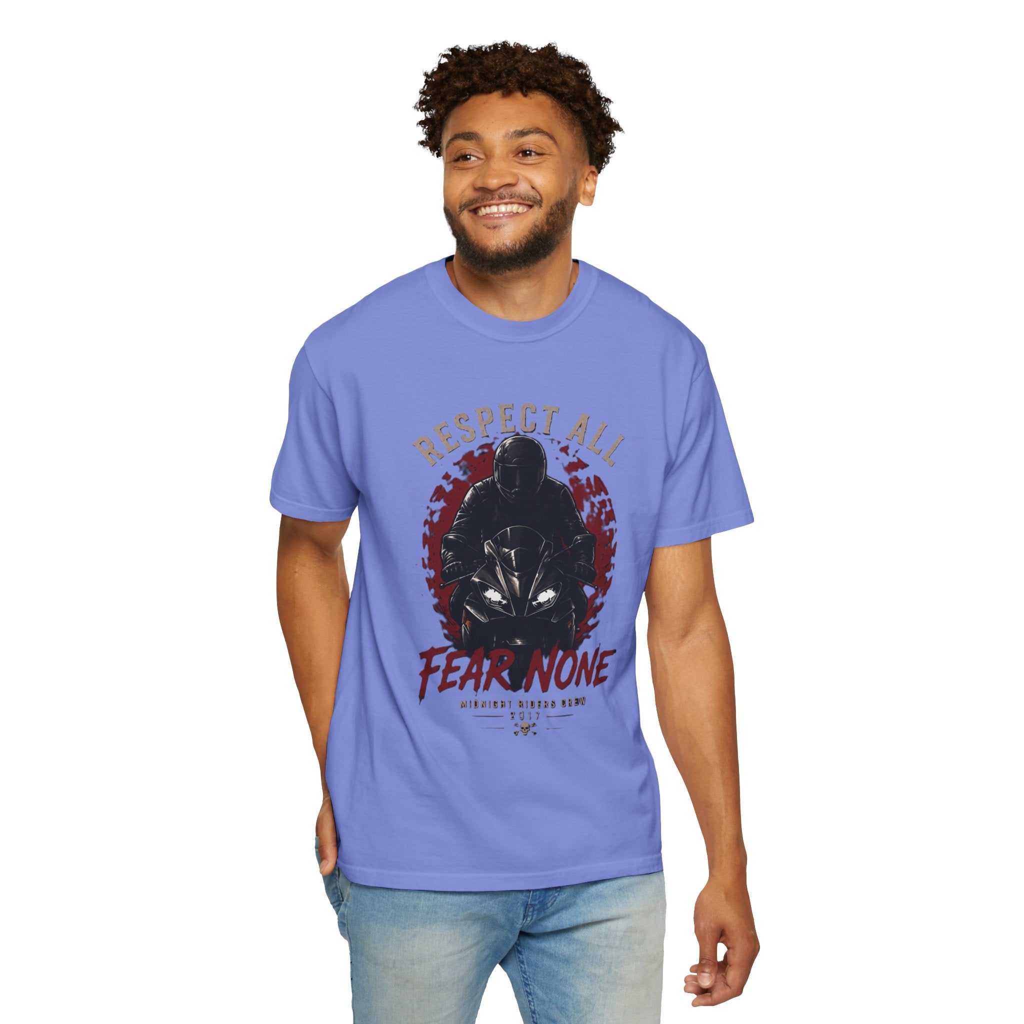 Graphic Motorcycle T-Shirt - Respect All  Fear None Bikershirt Men Woman