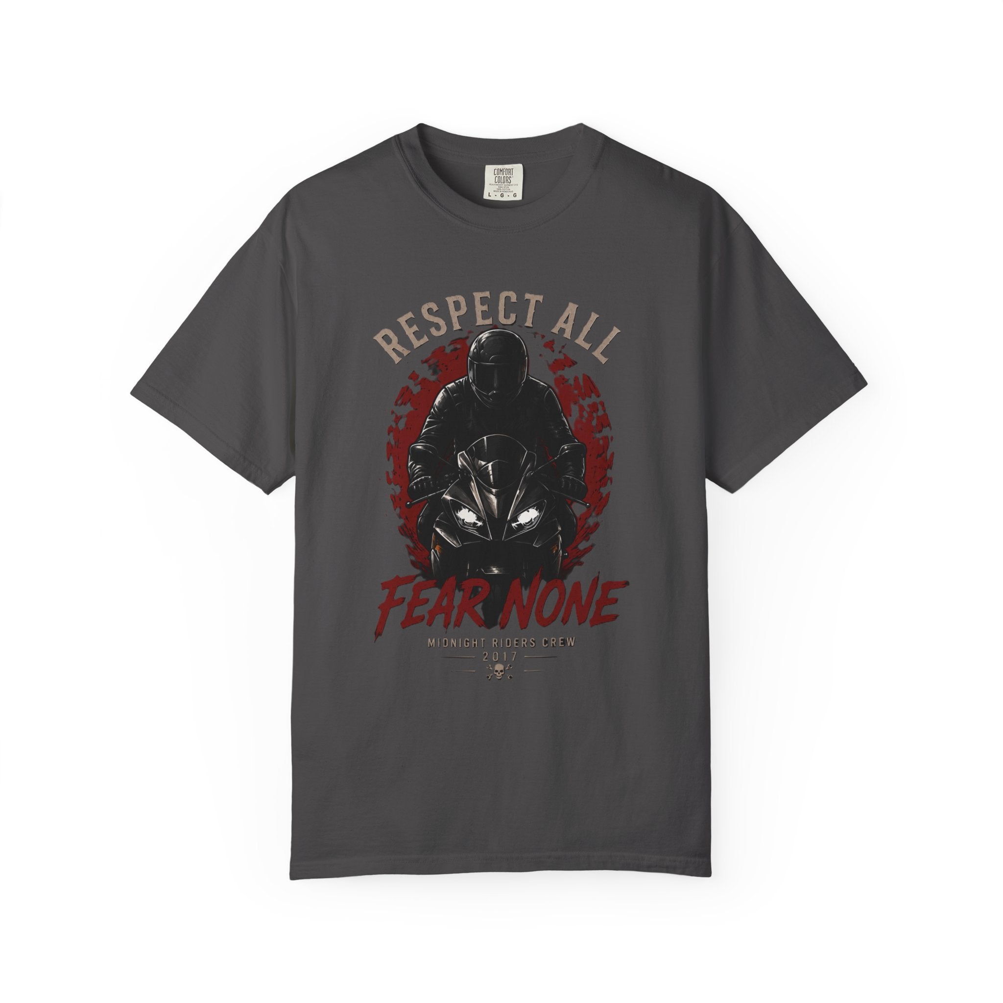 Personalized Gifts - Motorcycle T-Shirt   "Respect All - Fear None"  Streetwear