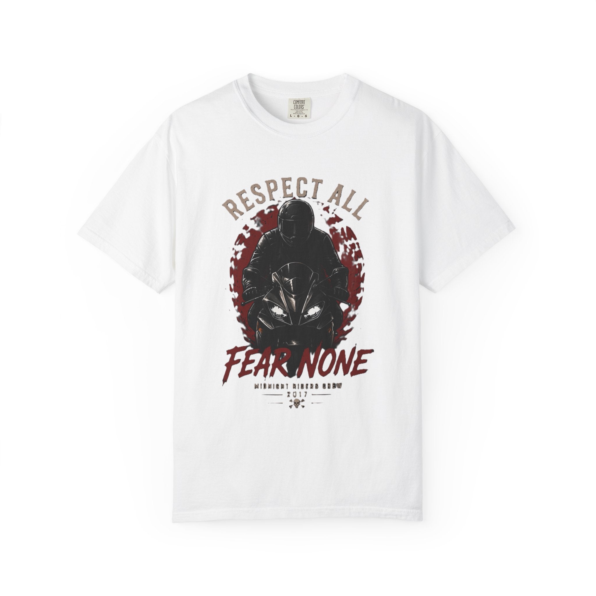 Graphic Motorcycle T-Shirt - Respect All  Fear None Bikershirt Men Woman