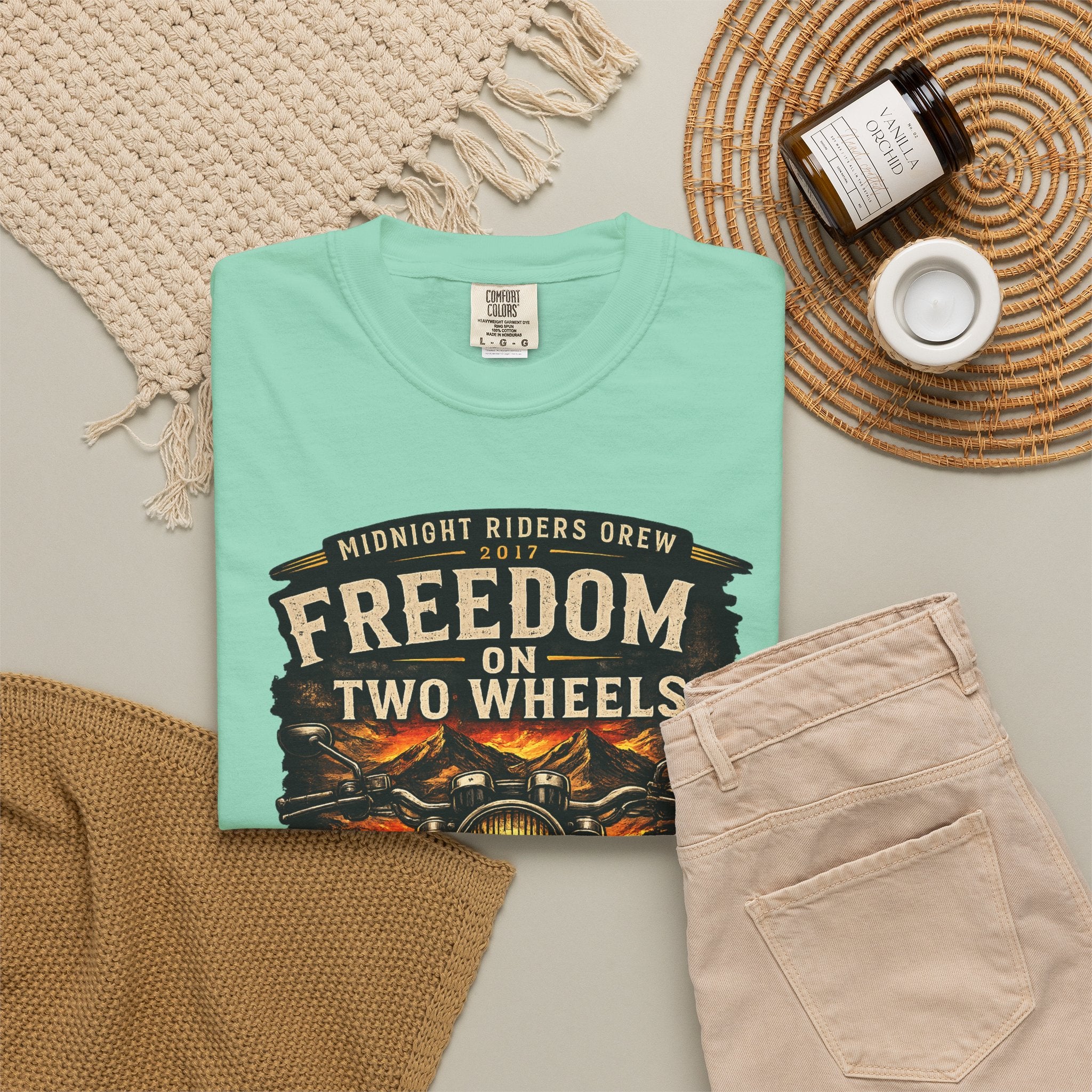 T-Shirt - Freedom on Two Wheels  Leave Worries Behind