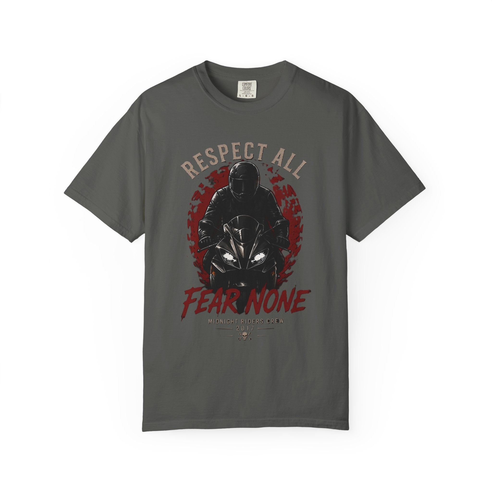 Personalized Gifts - Motorcycle T-Shirt   "Respect All - Fear None"  Streetwear