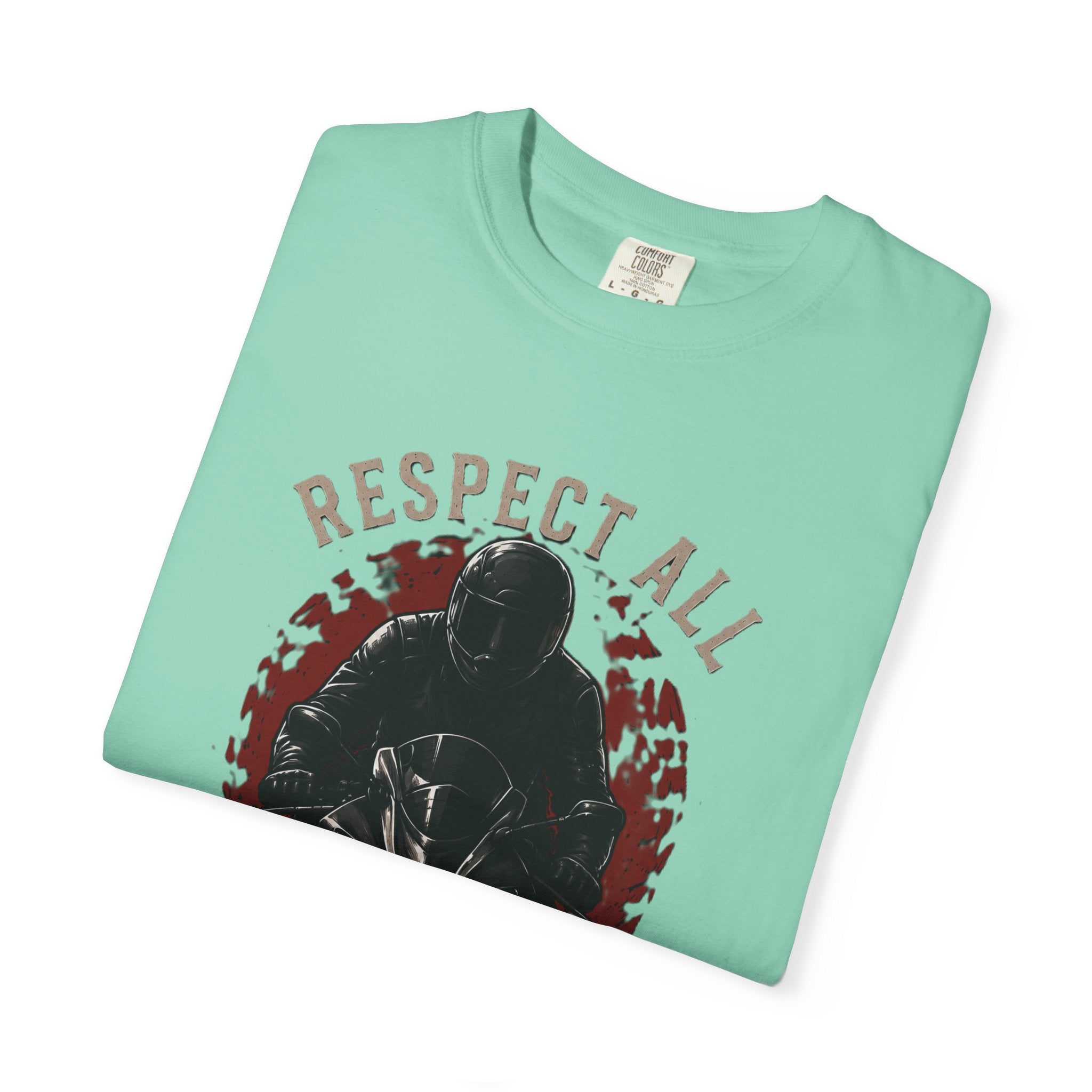 Graphic Motorcycle T-Shirt - Respect All  Fear None Bikershirt Men Woman