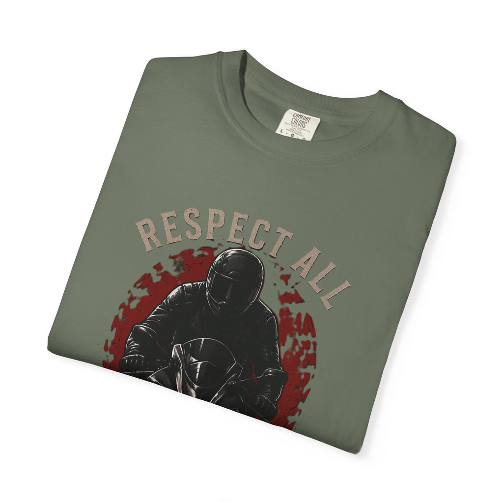 Graphic Motorcycle T-Shirt - Respect All  Fear None Bikershirt Men Woman
