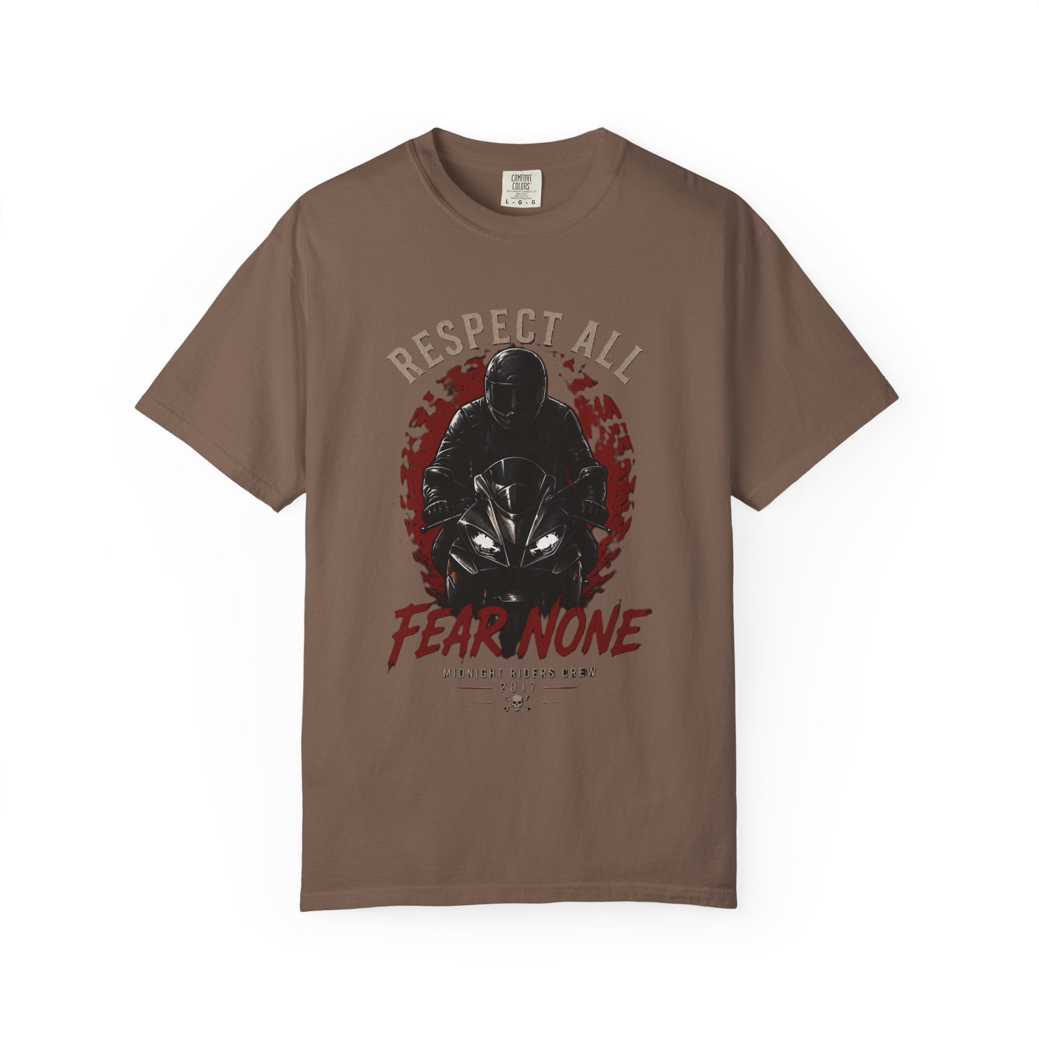 Graphic Motorcycle T-Shirt - Respect All  Fear None Bikershirt Men Woman