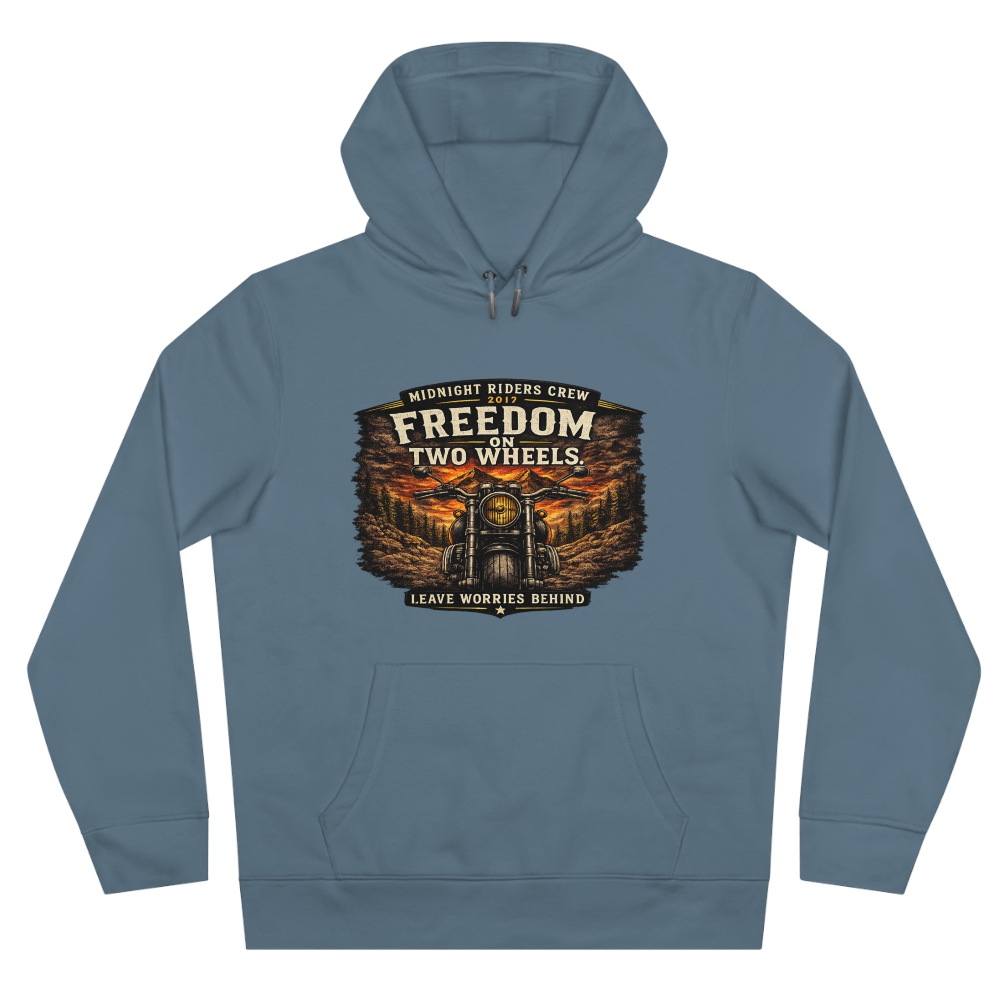 Hoodie - Freedom On Two Wheels - Motorcycle Biker Sweatshirt Man Woman