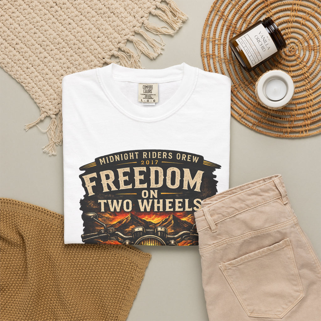 T-Shirt - Freedom on Two Wheels  Leave Worries Behind