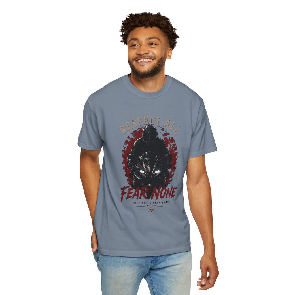 Graphic Motorcycle T-Shirt - Respect All  Fear None Bikershirt Men Woman