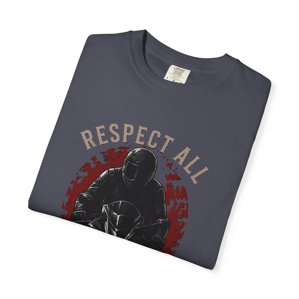 Graphic Motorcycle T-Shirt - Respect All  Fear None Bikershirt Men Woman