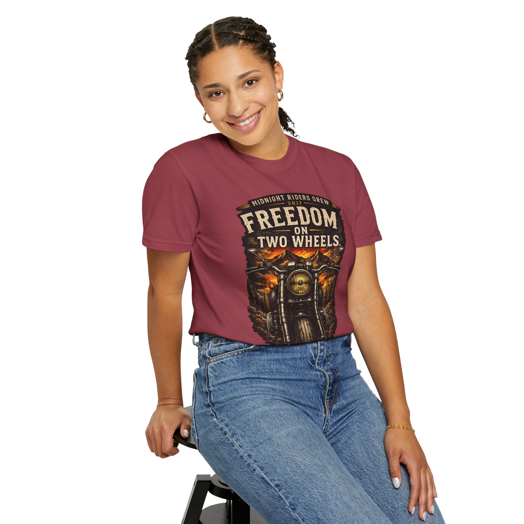 T-Shirt - Freedom on Two Wheels  Leave Worries Behind