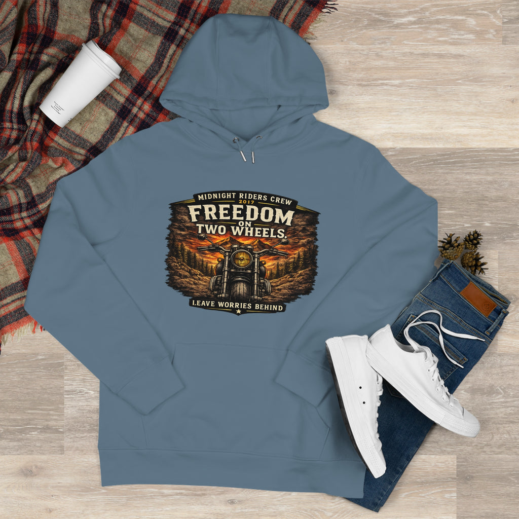 Hoodie - Freedom On Two Wheels - Motorcycle Biker Sweatshirt Man Woman