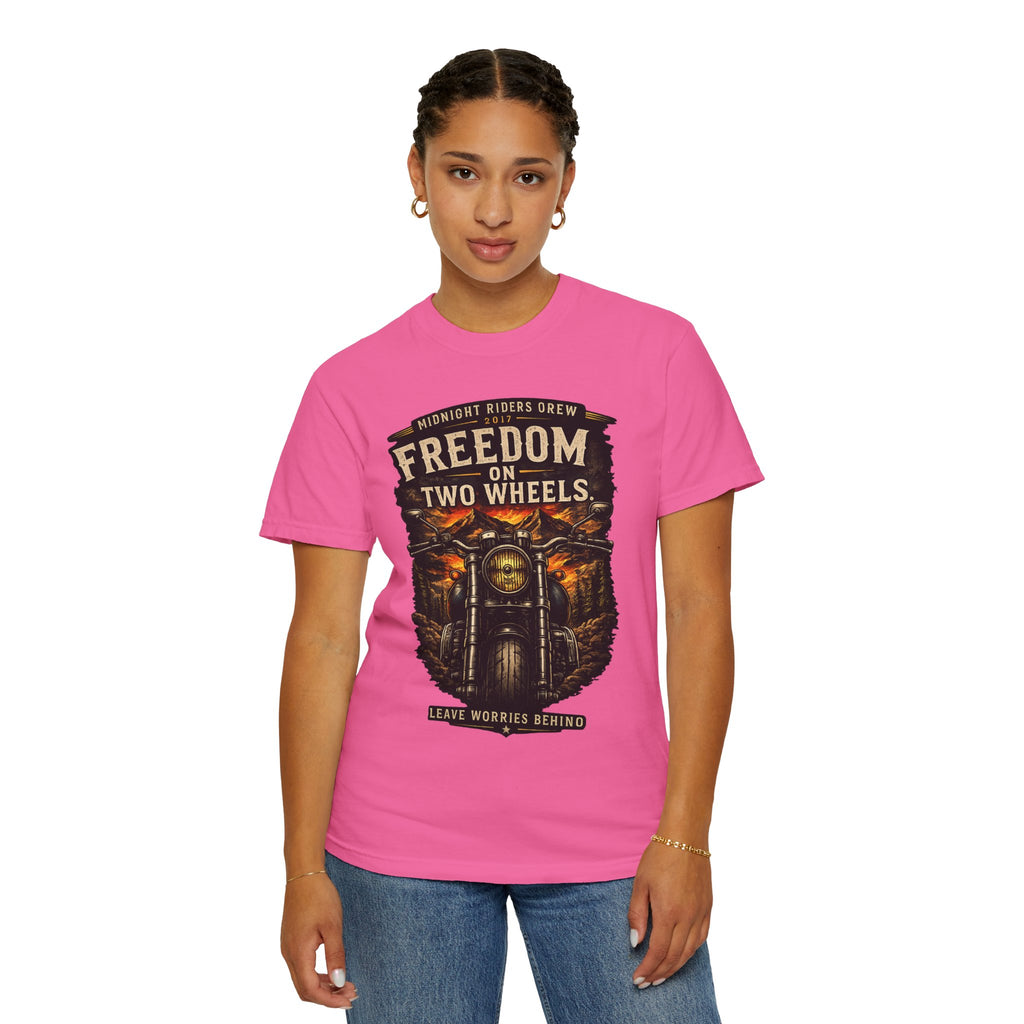 T-Shirt - Freedom on Two Wheels  Leave Worries Behind