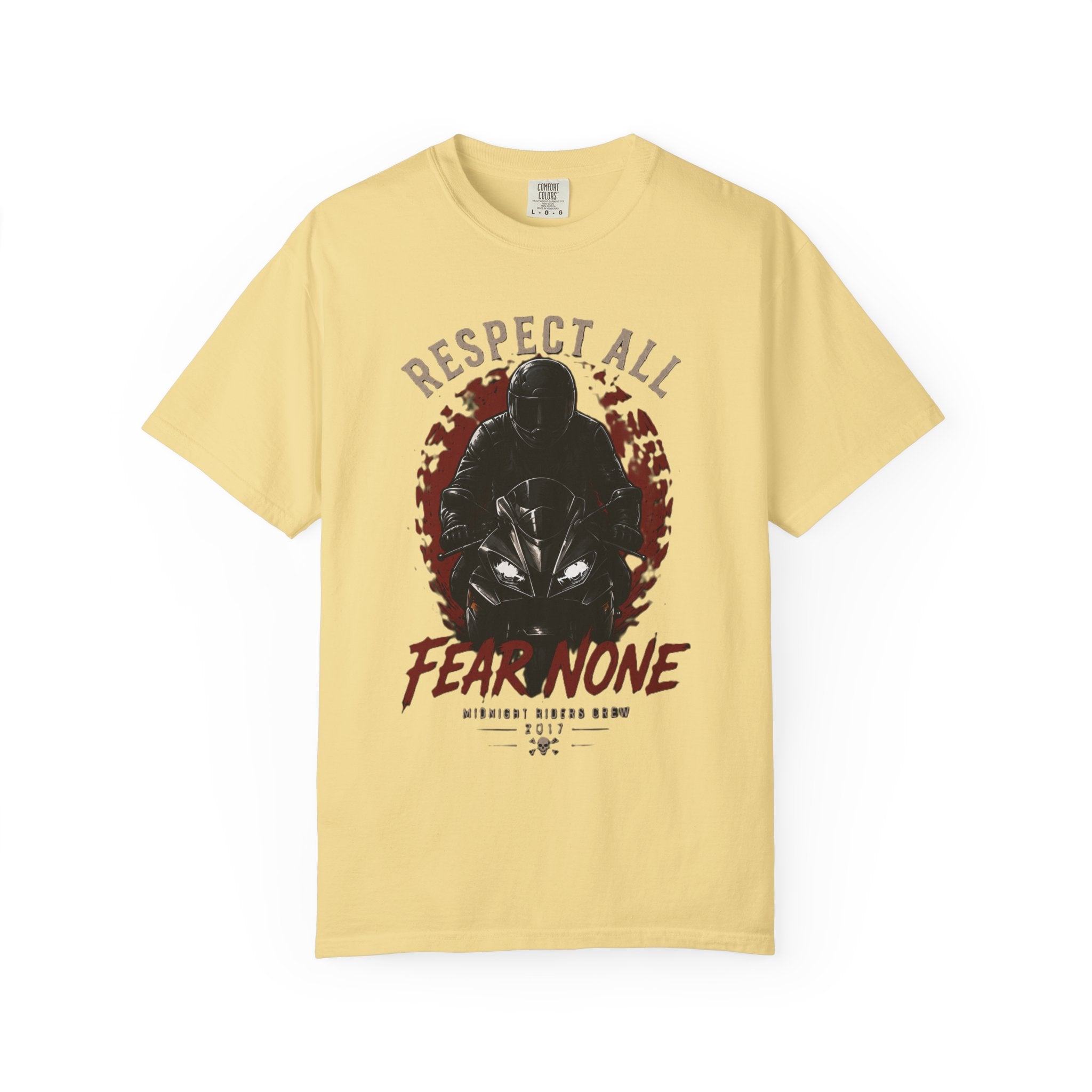 Personalized Gifts - Motorcycle T-Shirt   "Respect All - Fear None"  Streetwear