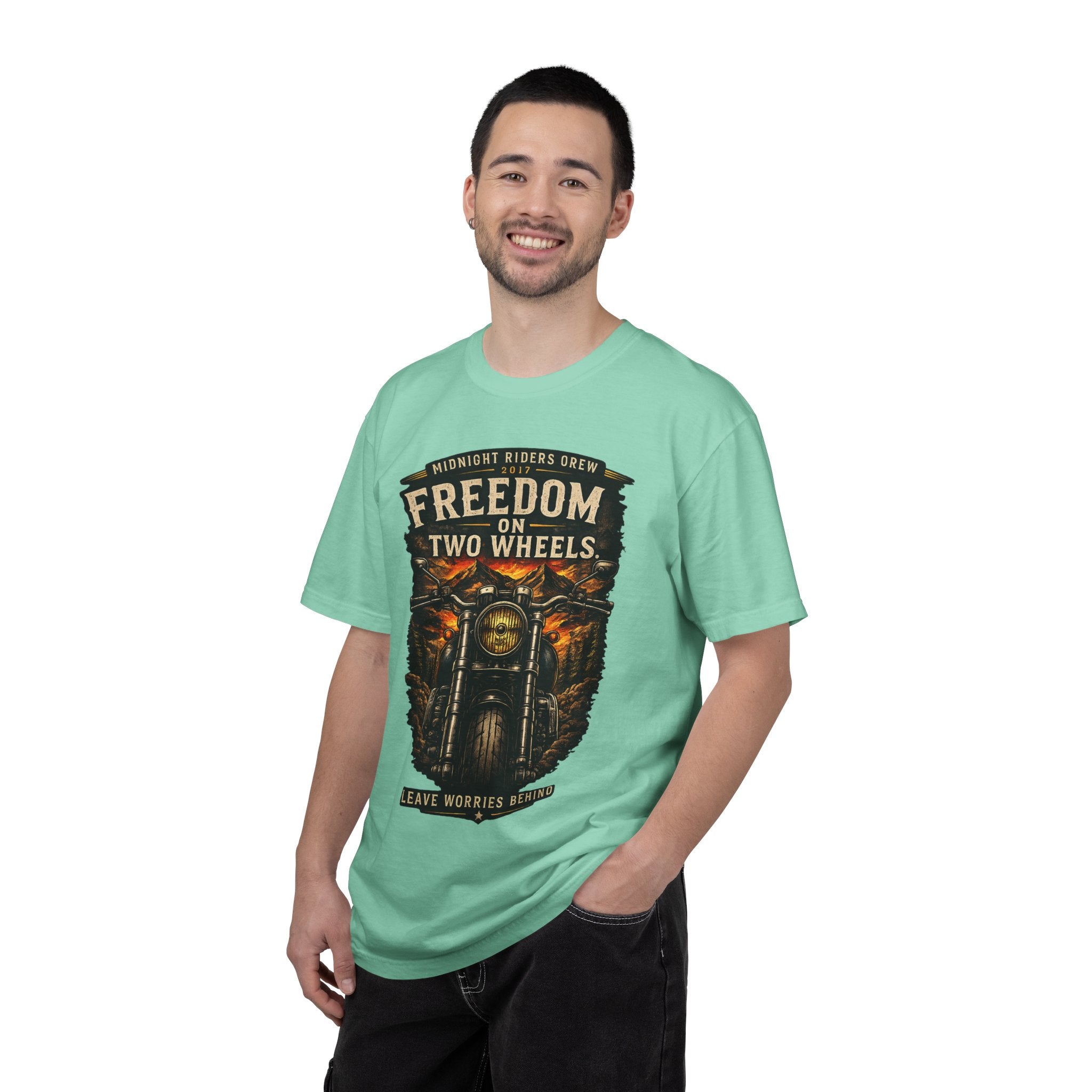 T-Shirt - Freedom on Two Wheels  Leave Worries Behind