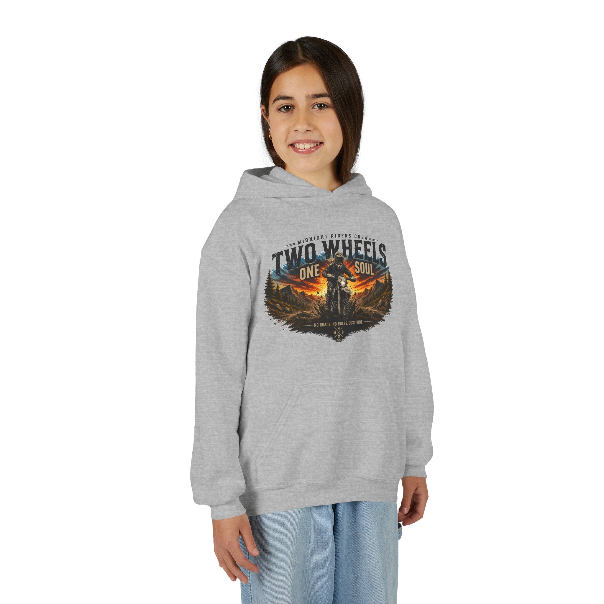 Personalisierter Kinder Hoodie - Two Wheels One Soul