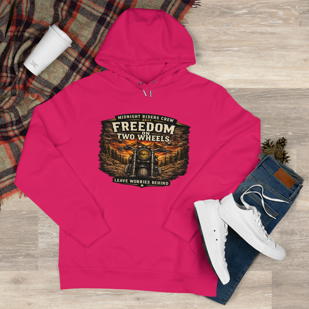 Hoodie - Freedom On Two Wheels - Motorcycle Biker Sweatshirt Man Woman