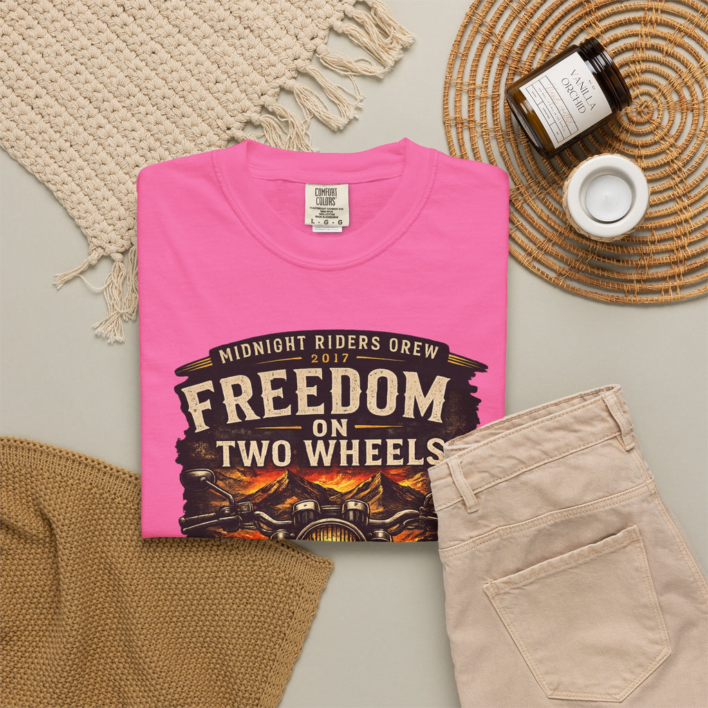 T-Shirt - Freedom on Two Wheels  Leave Worries Behind