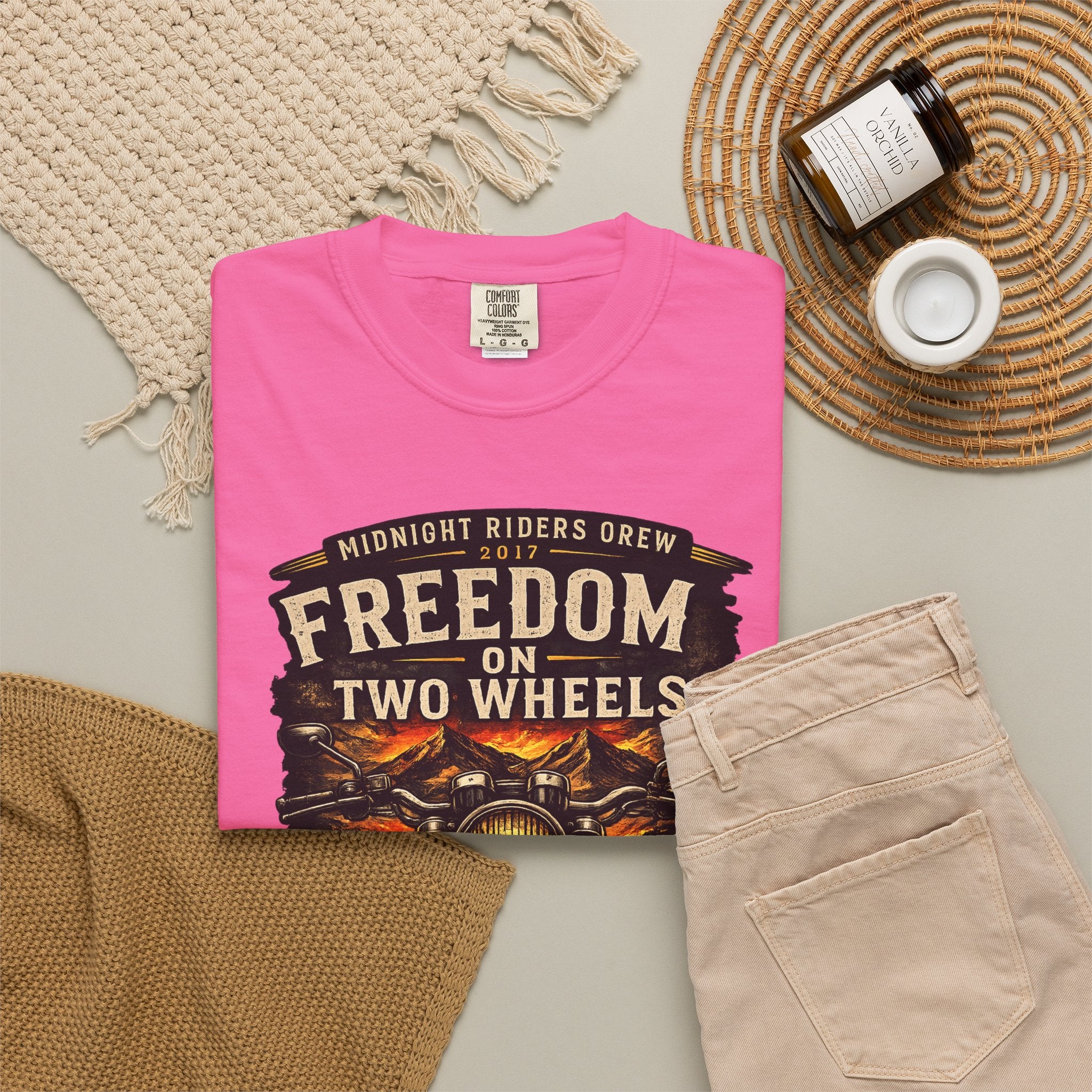 T-Shirt - Freedom on Two Wheels  Leave Worries Behind