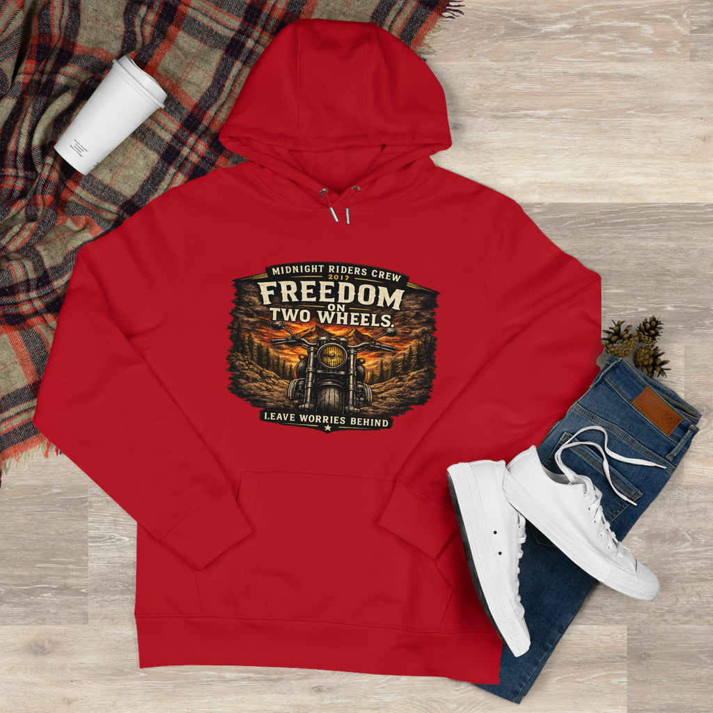 Hoodie - Freedom On Two Wheels - Motorcycle Biker Sweatshirt Man Woman