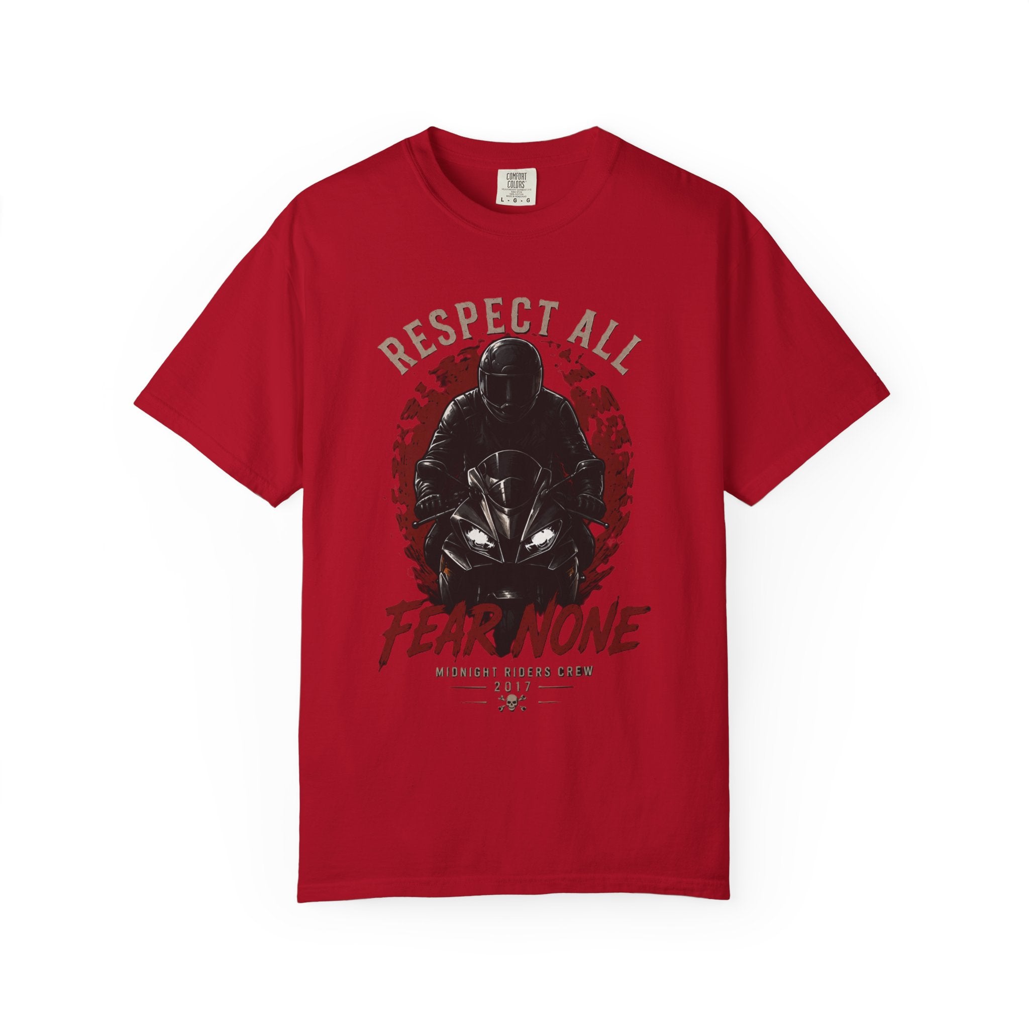 Personalized Gifts - Motorcycle T-Shirt   "Respect All - Fear None"  Streetwear