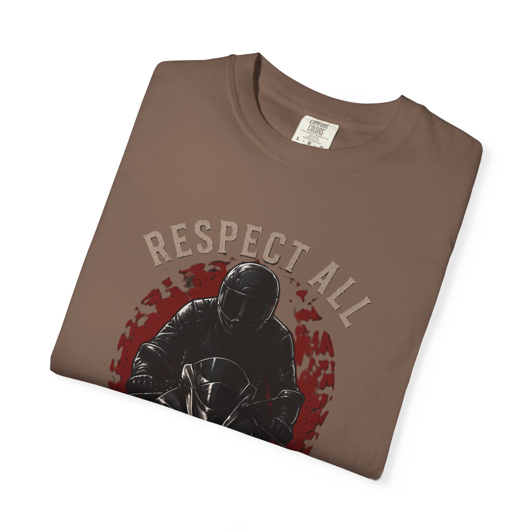 Graphic Motorcycle T-Shirt - Respect All  Fear None Bikershirt Men Woman