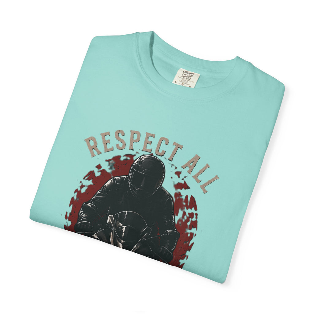 Graphic Motorcycle T-Shirt - Respect All  Fear None Bikershirt Men Woman