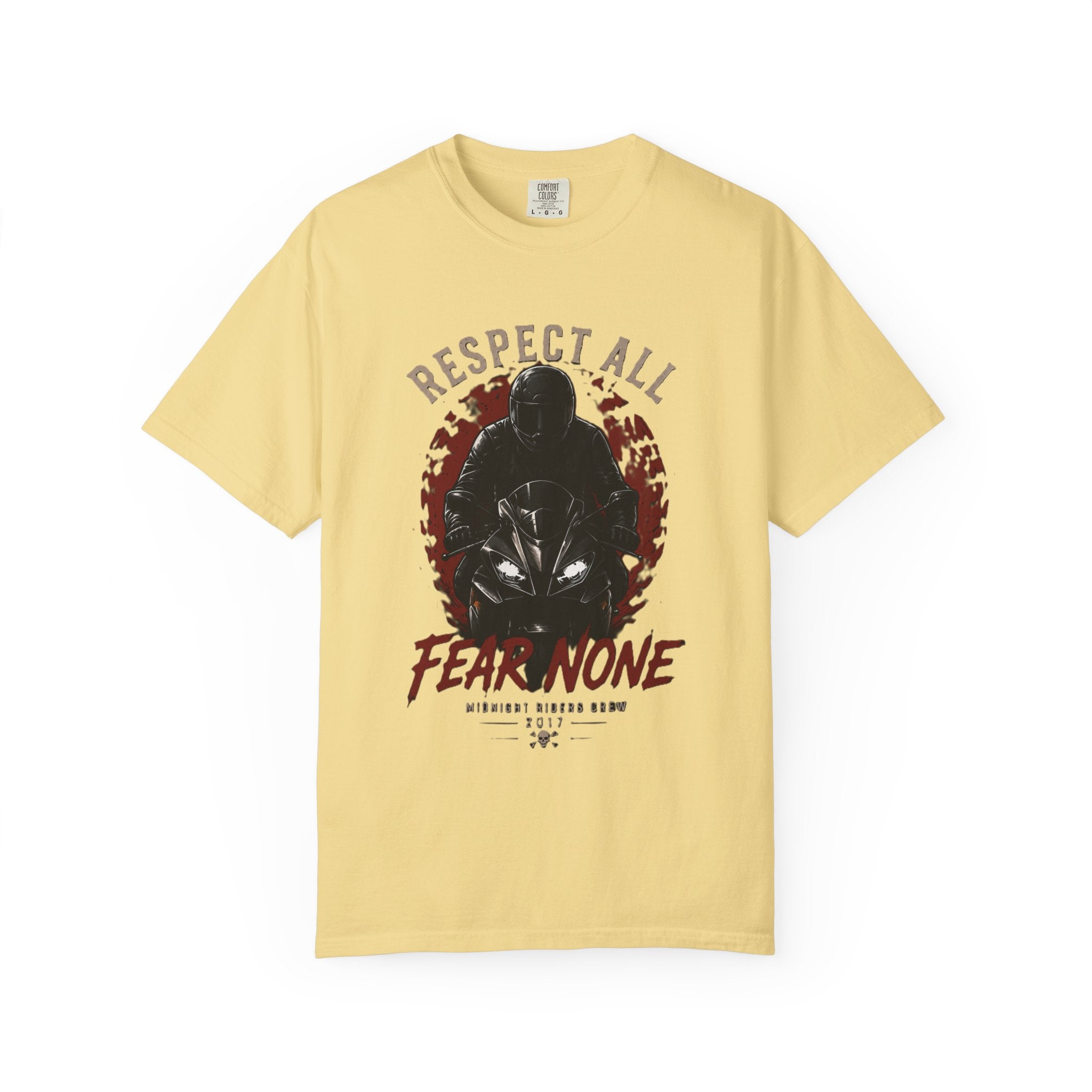 Graphic Motorcycle T-Shirt - Respect All  Fear None Bikershirt Men Woman
