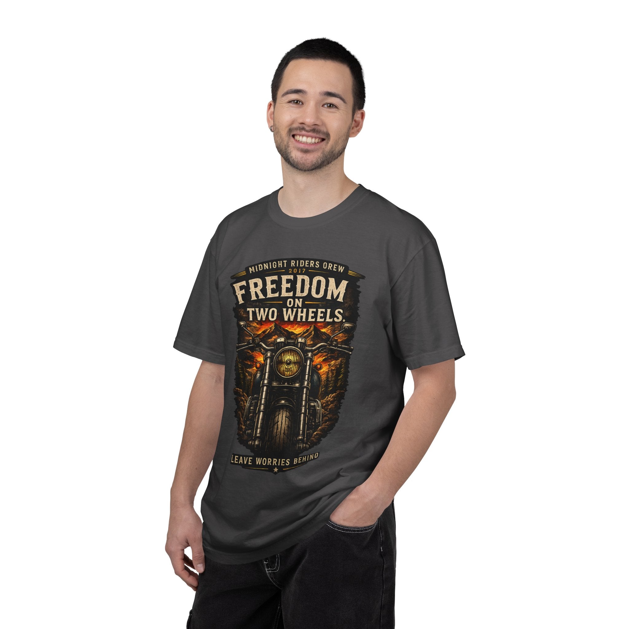 T-Shirt - Freedom on Two Wheels  Leave Worries Behind