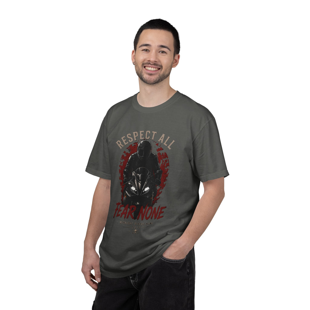 Graphic Motorcycle T-Shirt - Respect All  Fear None Bikershirt Men Woman