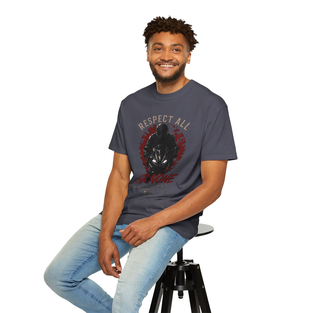 Graphic Motorcycle T-Shirt - Respect All  Fear None Bikershirt Men Woman