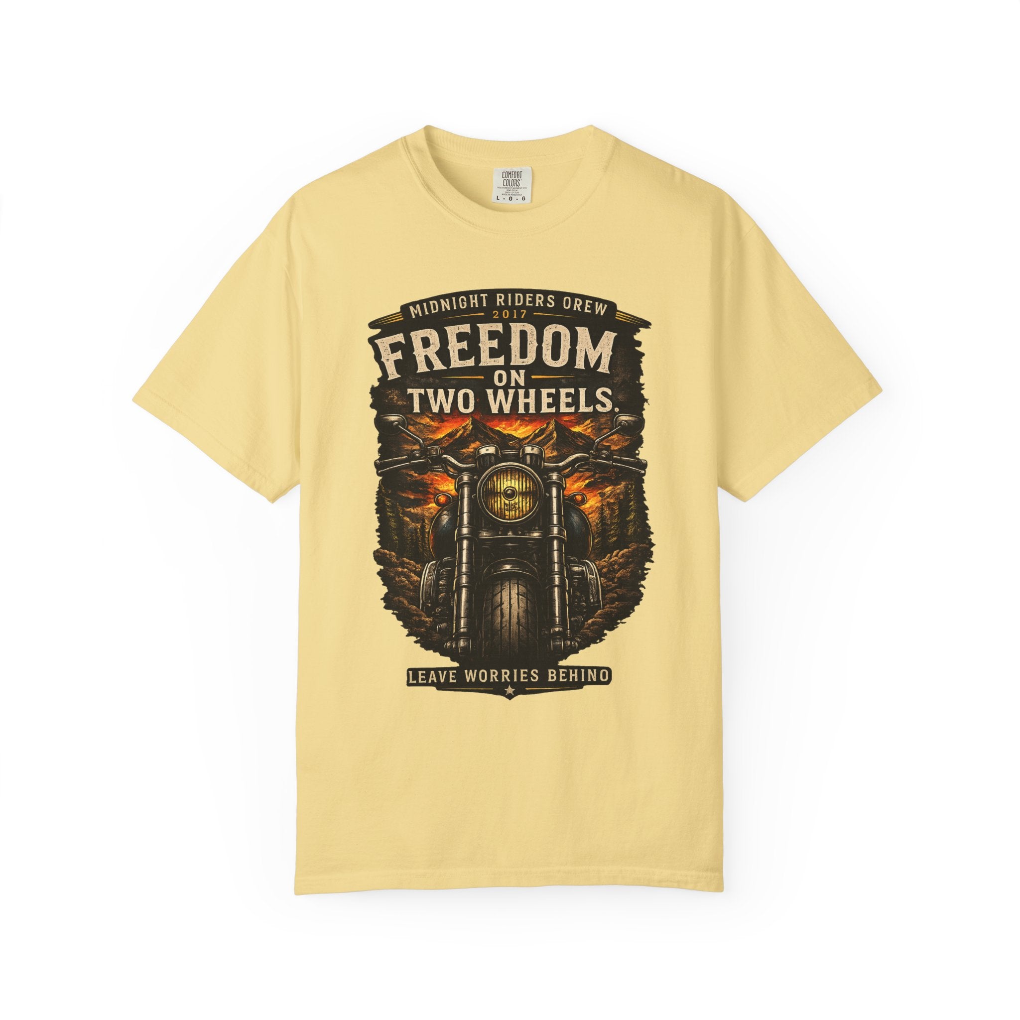 T-Shirt - Freedom on Two Wheels  Leave Worries Behind