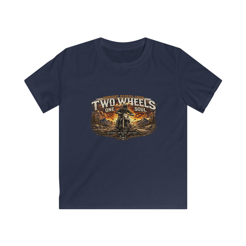 Personalized Gifts Children Motorcycling T-Shirt - "Two Wheels One Soul" Streetwear