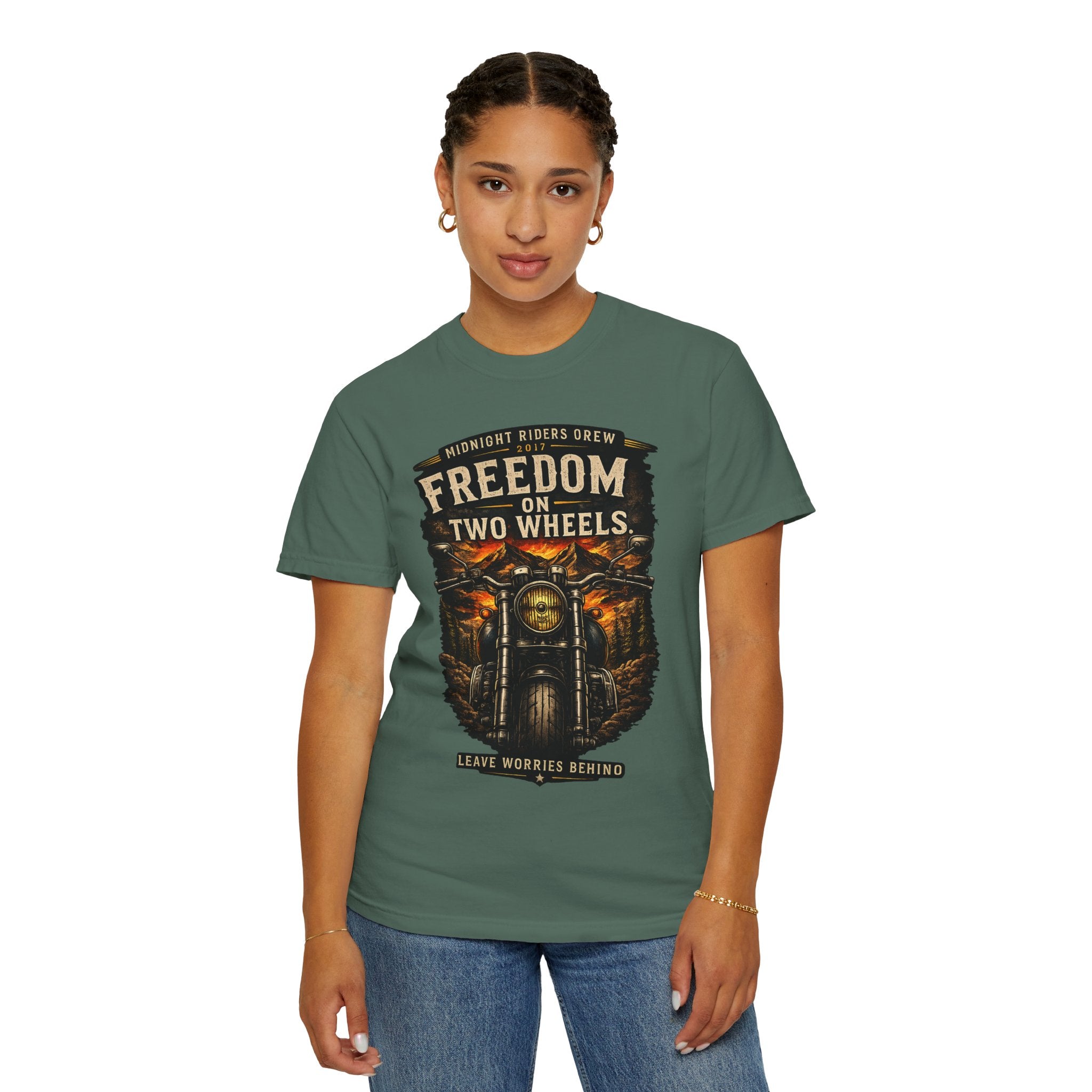 T-Shirt - Freedom on Two Wheels  Leave Worries Behind