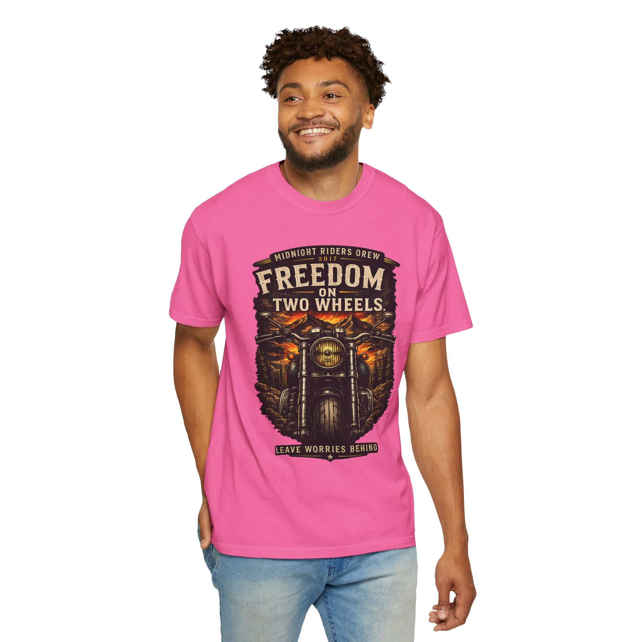 T-Shirt - Freedom on Two Wheels  Leave Worries Behind