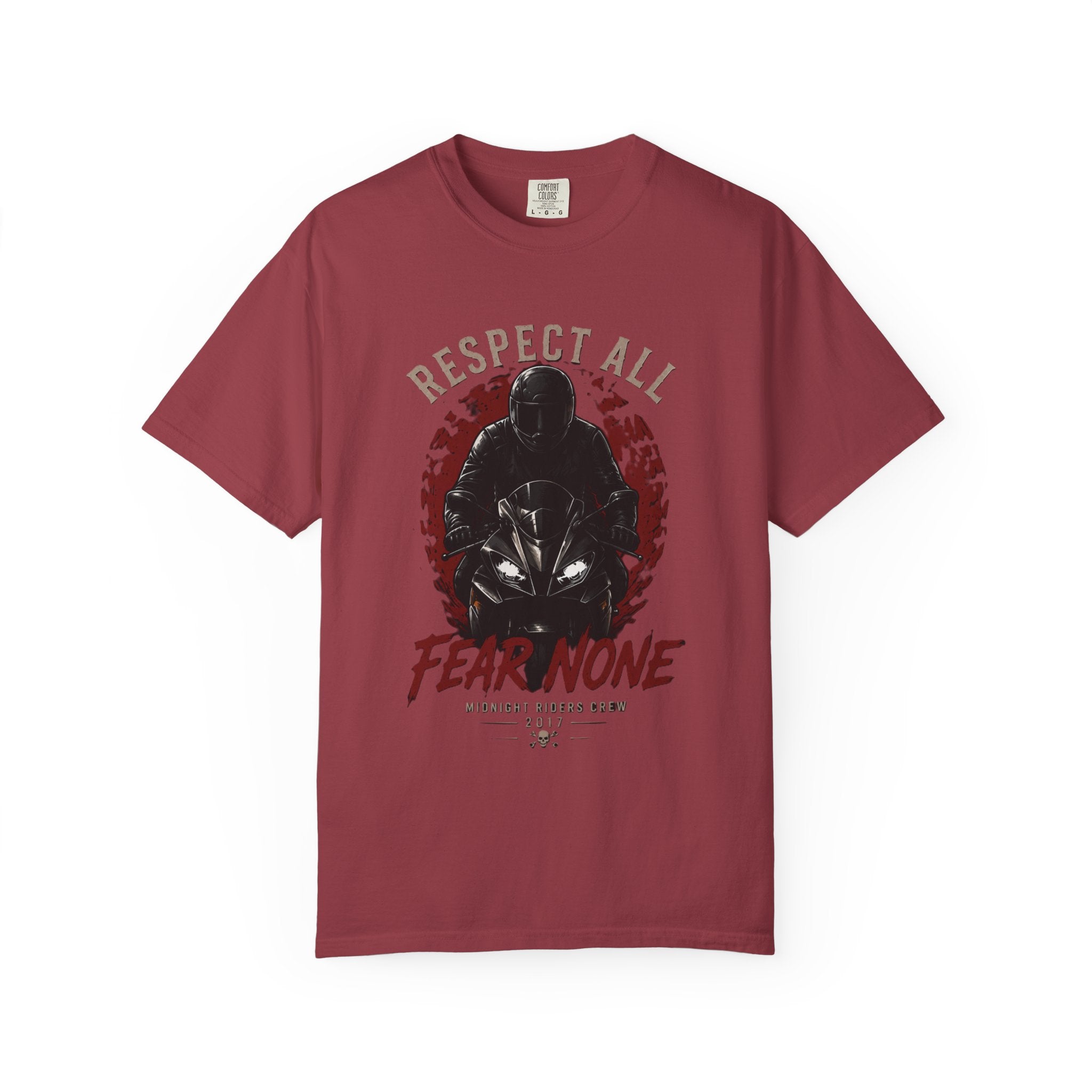 Graphic Motorcycle T-Shirt - Respect All  Fear None Bikershirt Men Woman