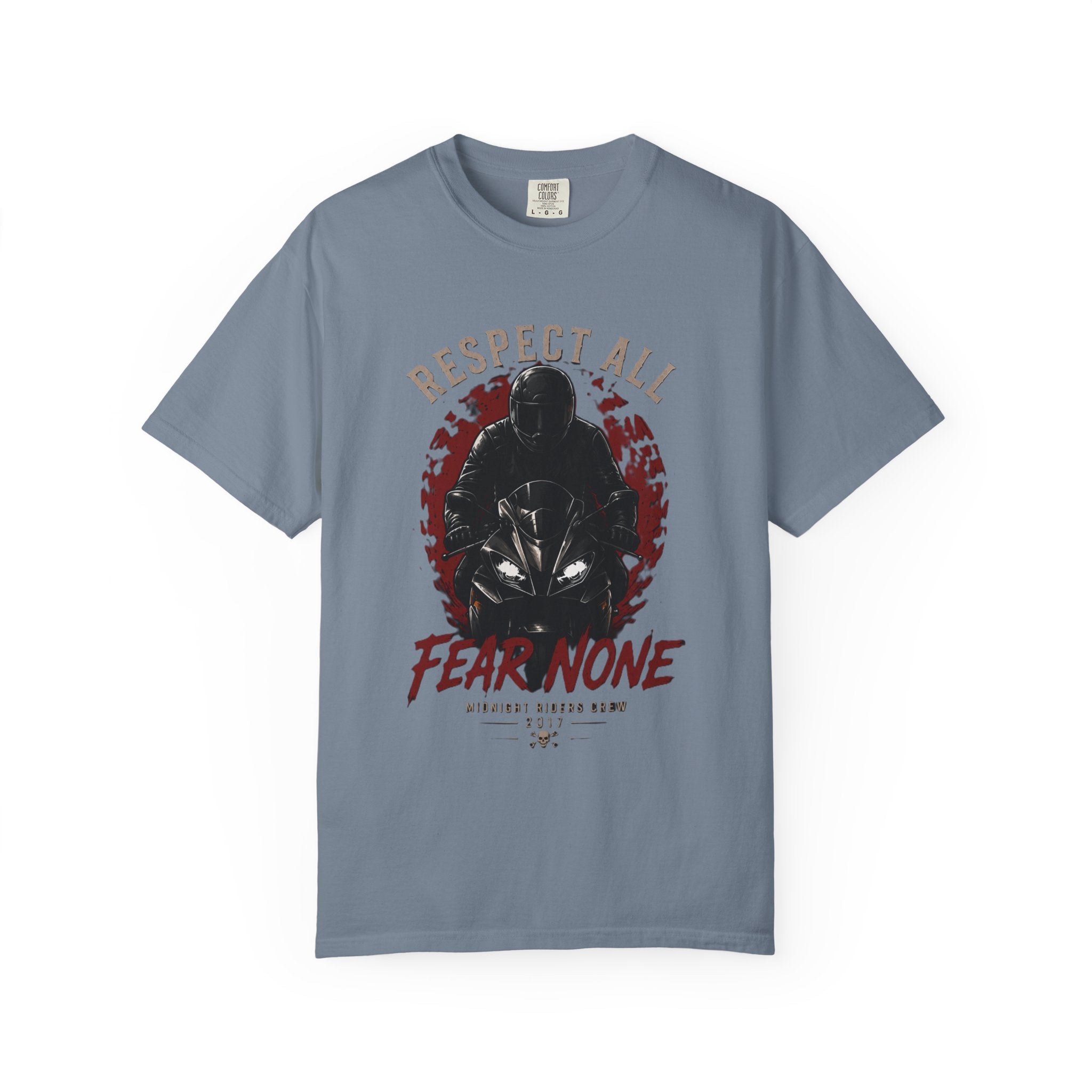 Graphic Motorcycle T-Shirt - Respect All  Fear None Bikershirt Men Woman