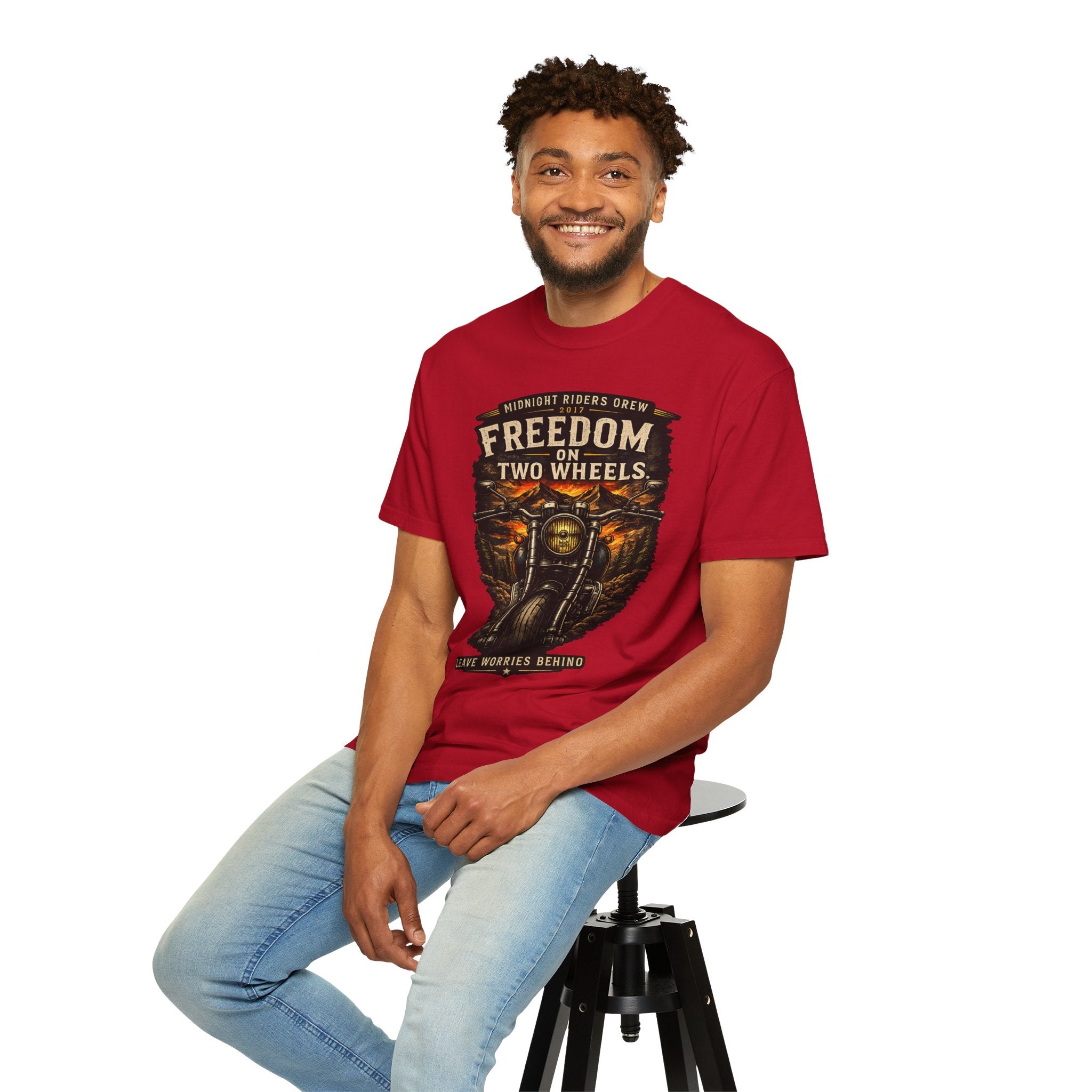 T-Shirt - Freedom on Two Wheels  Leave Worries Behind