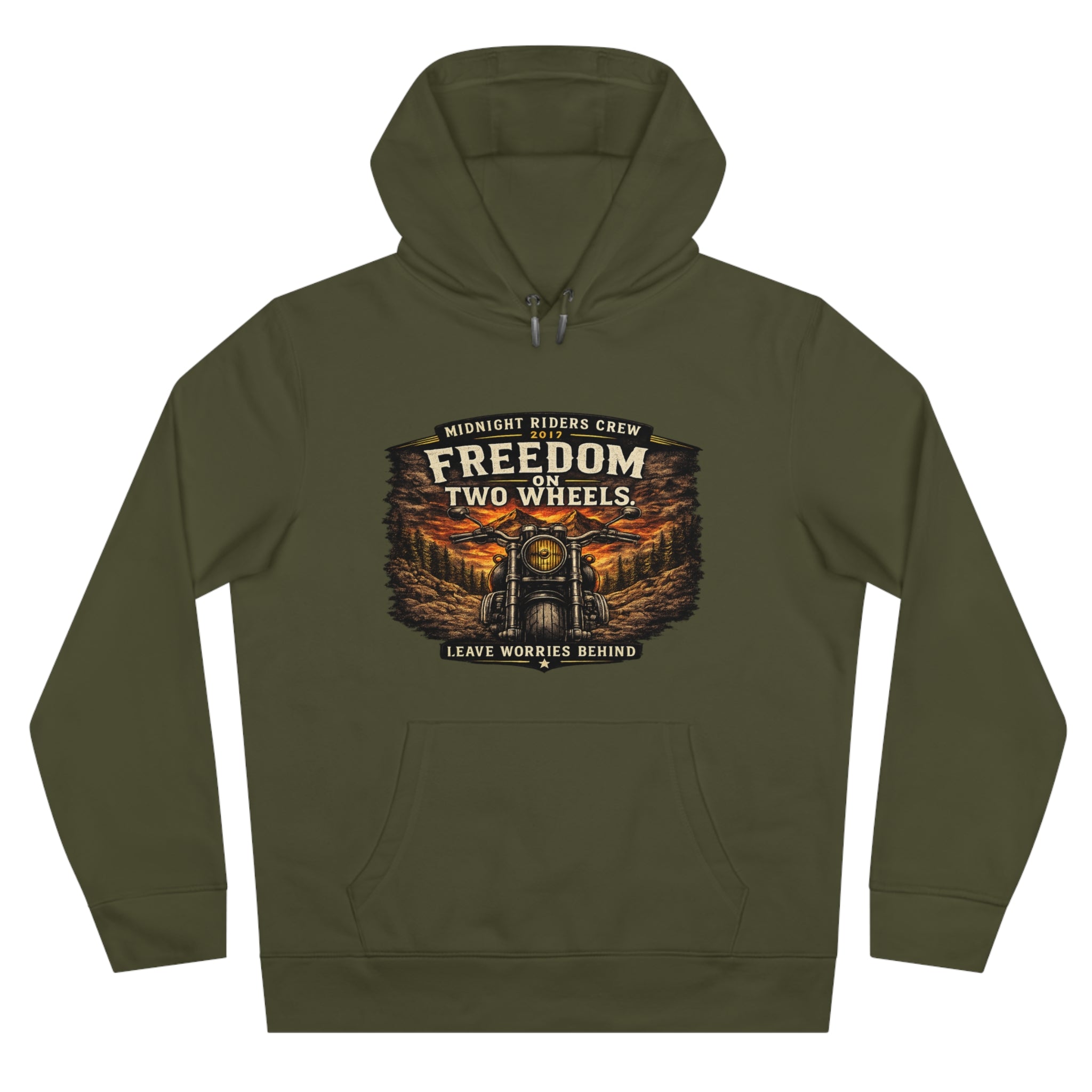 Hoodie - Freedom On Two Wheels - Motorcycle Biker Sweatshirt Man Woman
