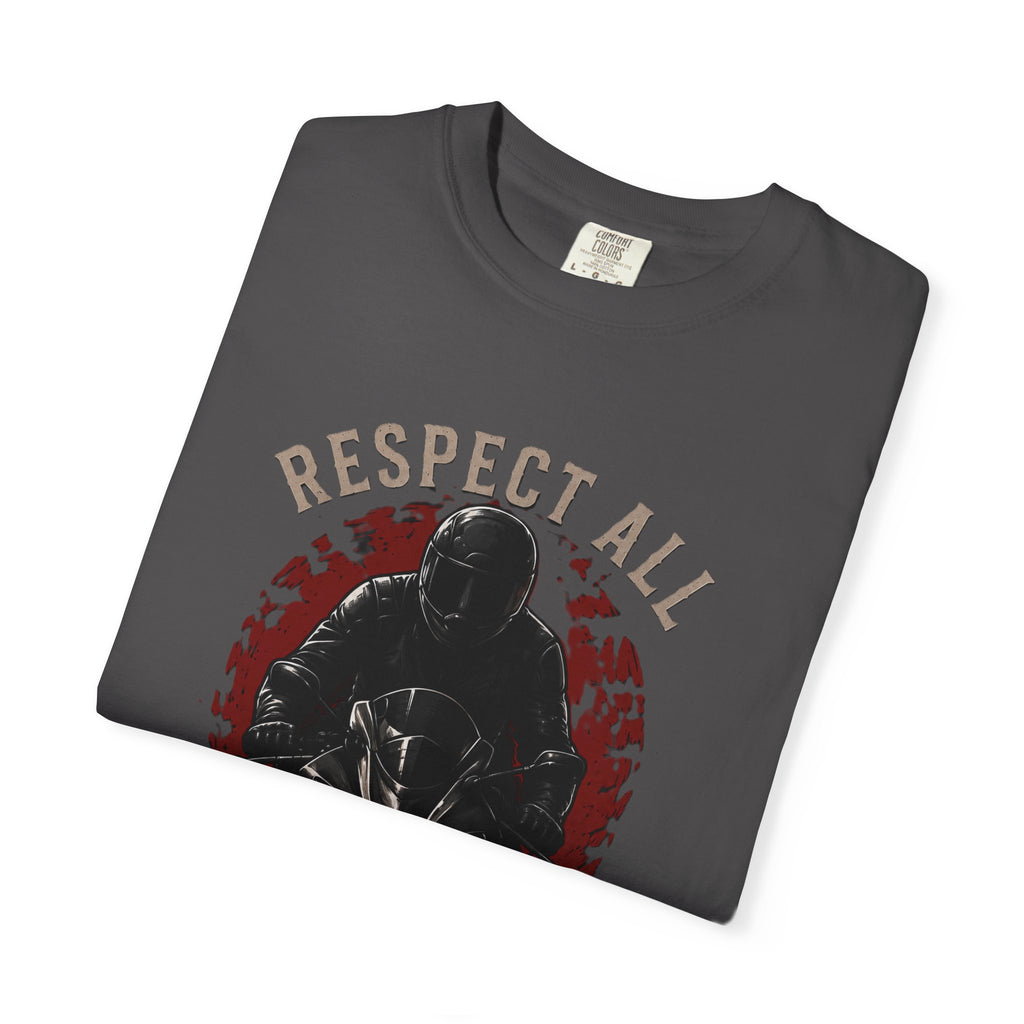 Graphic Motorcycle T-Shirt - Respect All  Fear None Bikershirt Men Woman