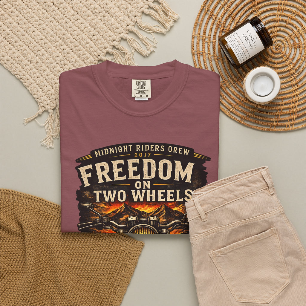 T-Shirt - Freedom on Two Wheels  Leave Worries Behind