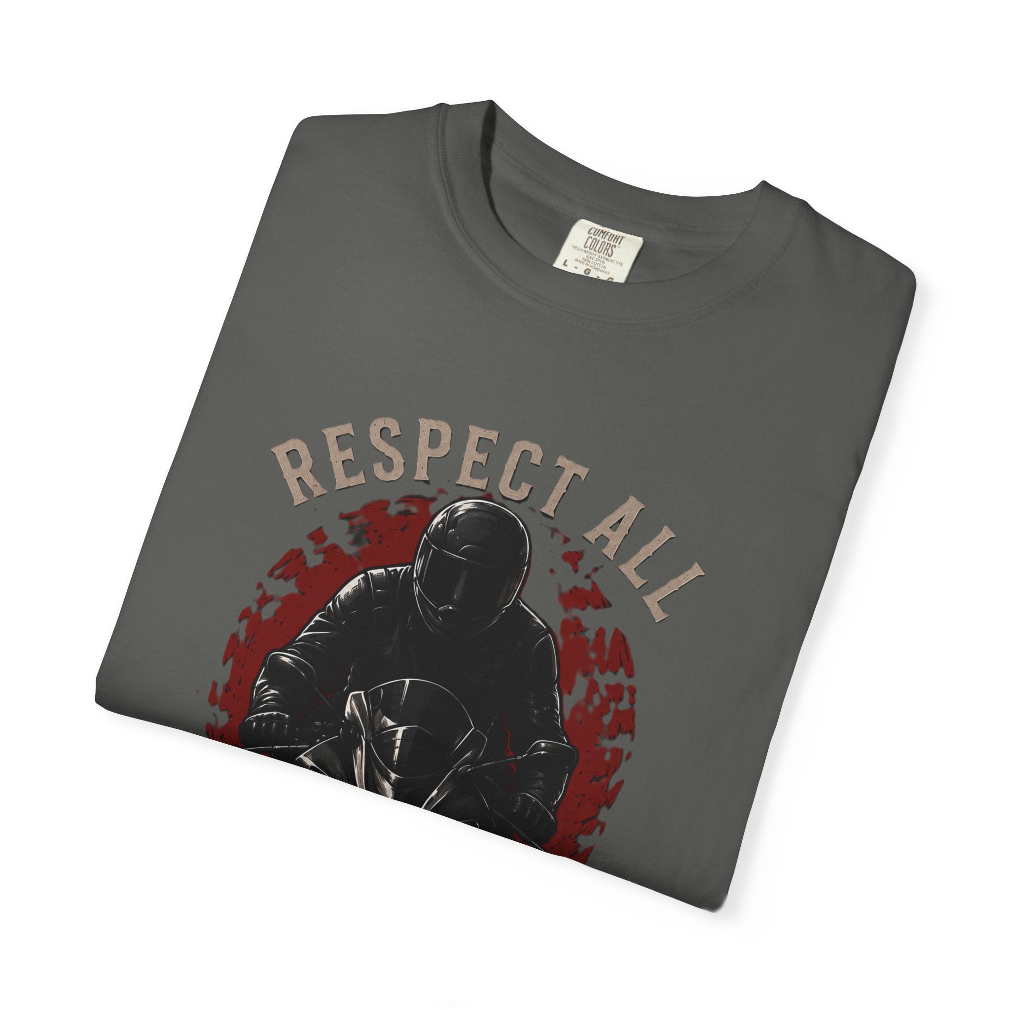 Graphic Motorcycle T-Shirt - Respect All  Fear None Bikershirt Men Woman