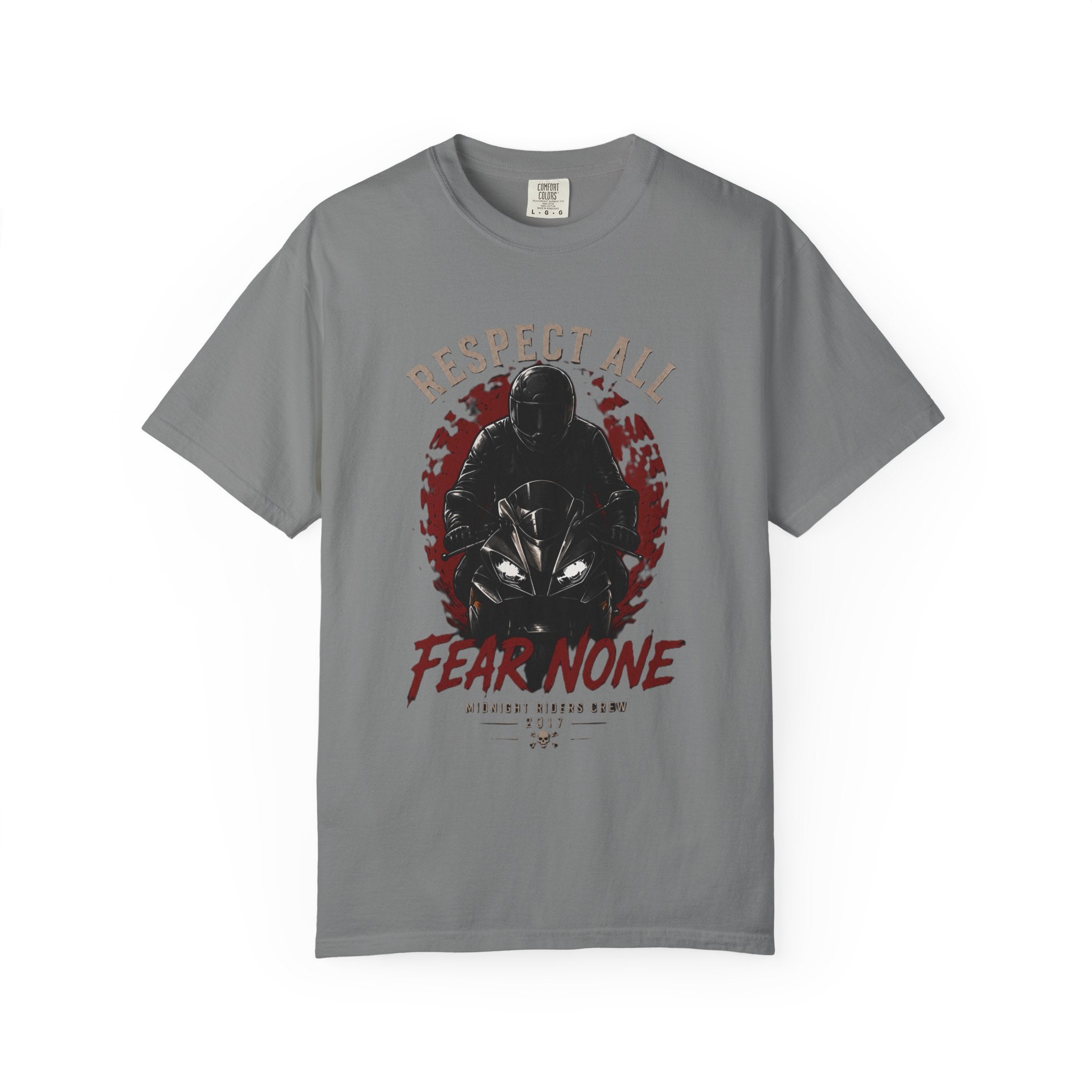 Personalized Gifts - Motorcycle T-Shirt   "Respect All - Fear None"  Streetwear