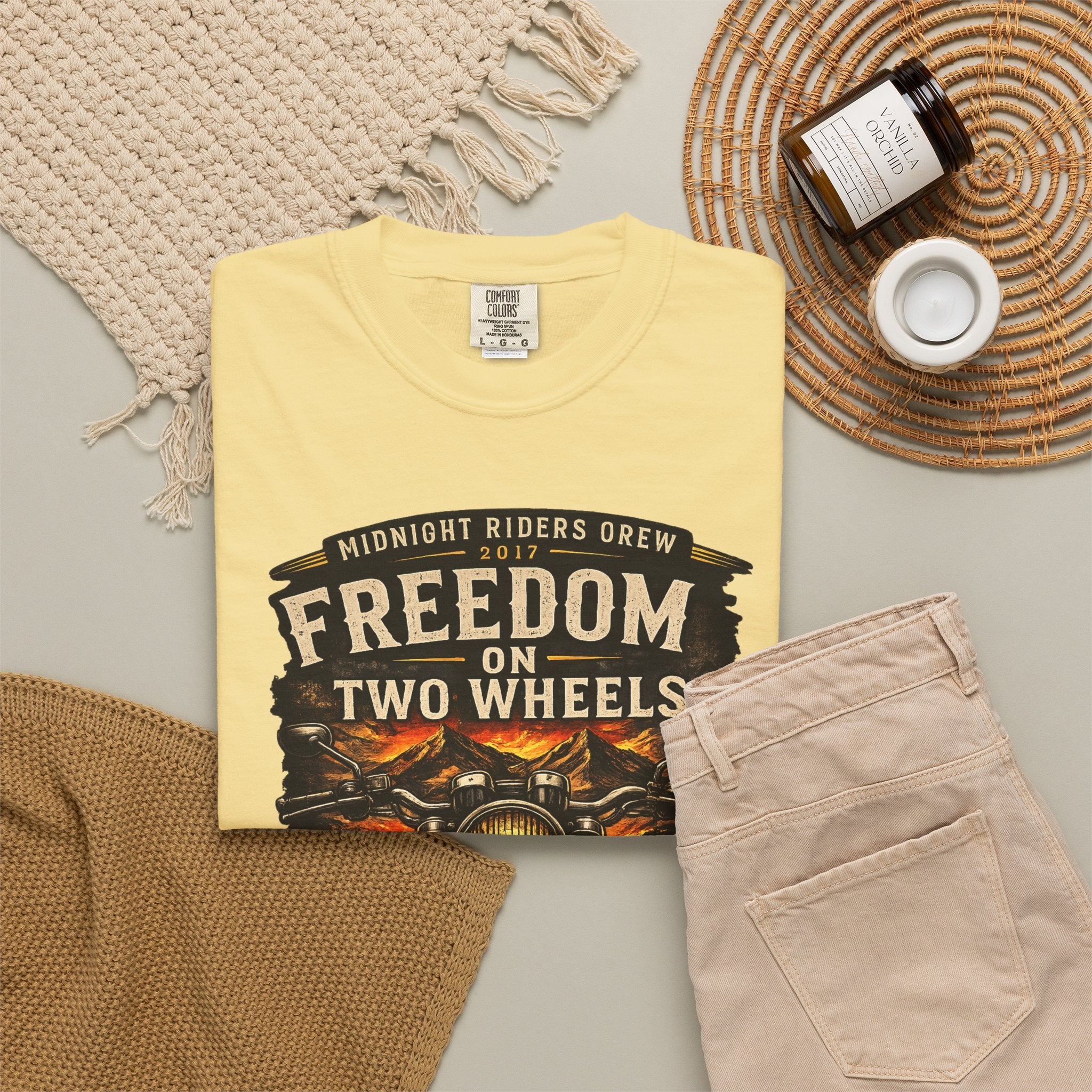 T-Shirt - Freedom on Two Wheels  Leave Worries Behind