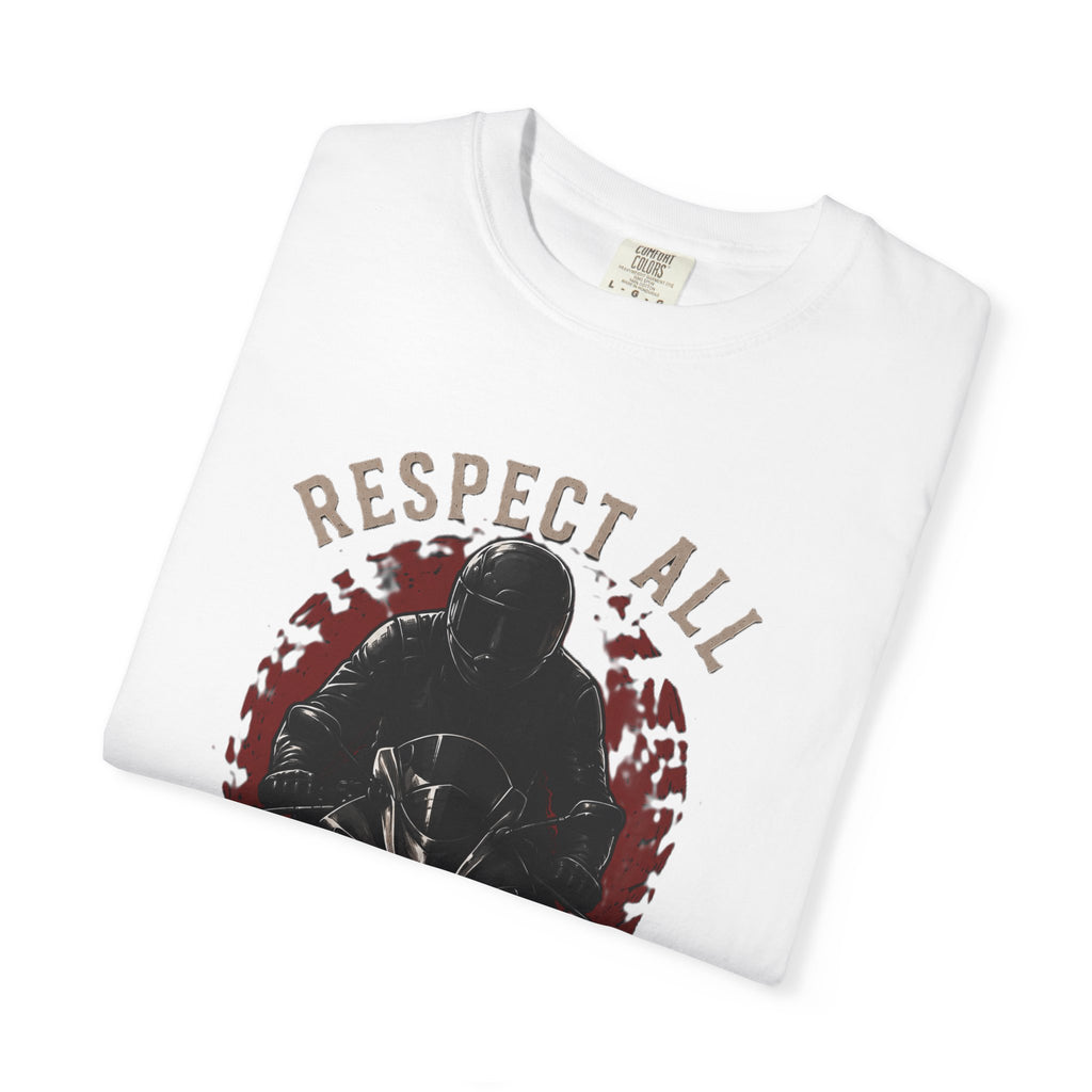 Graphic Motorcycle T-Shirt - Respect All  Fear None Bikershirt Men Woman
