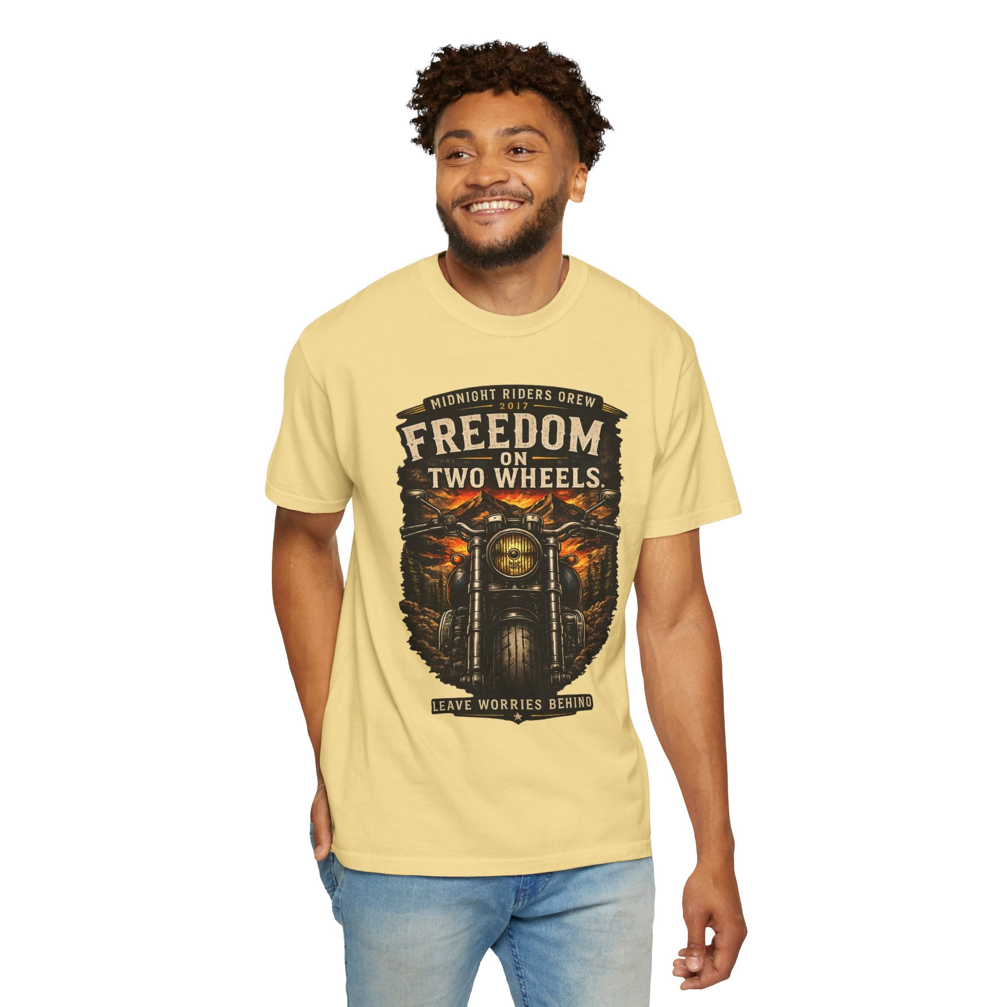 T-Shirt - Freedom on Two Wheels  Leave Worries Behind